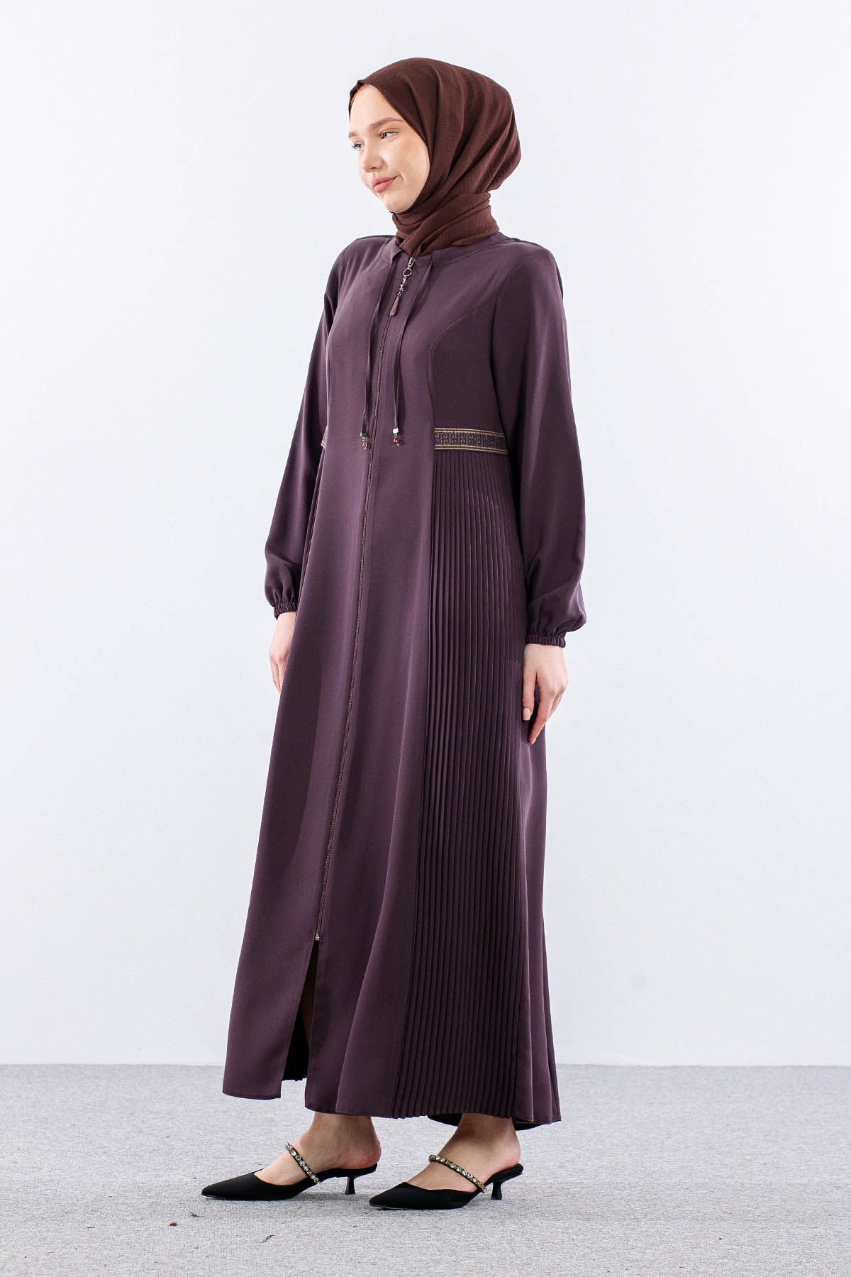 1114 Ferace 44-50 İzel Krep Yaz Kumas - K_vizon - 3