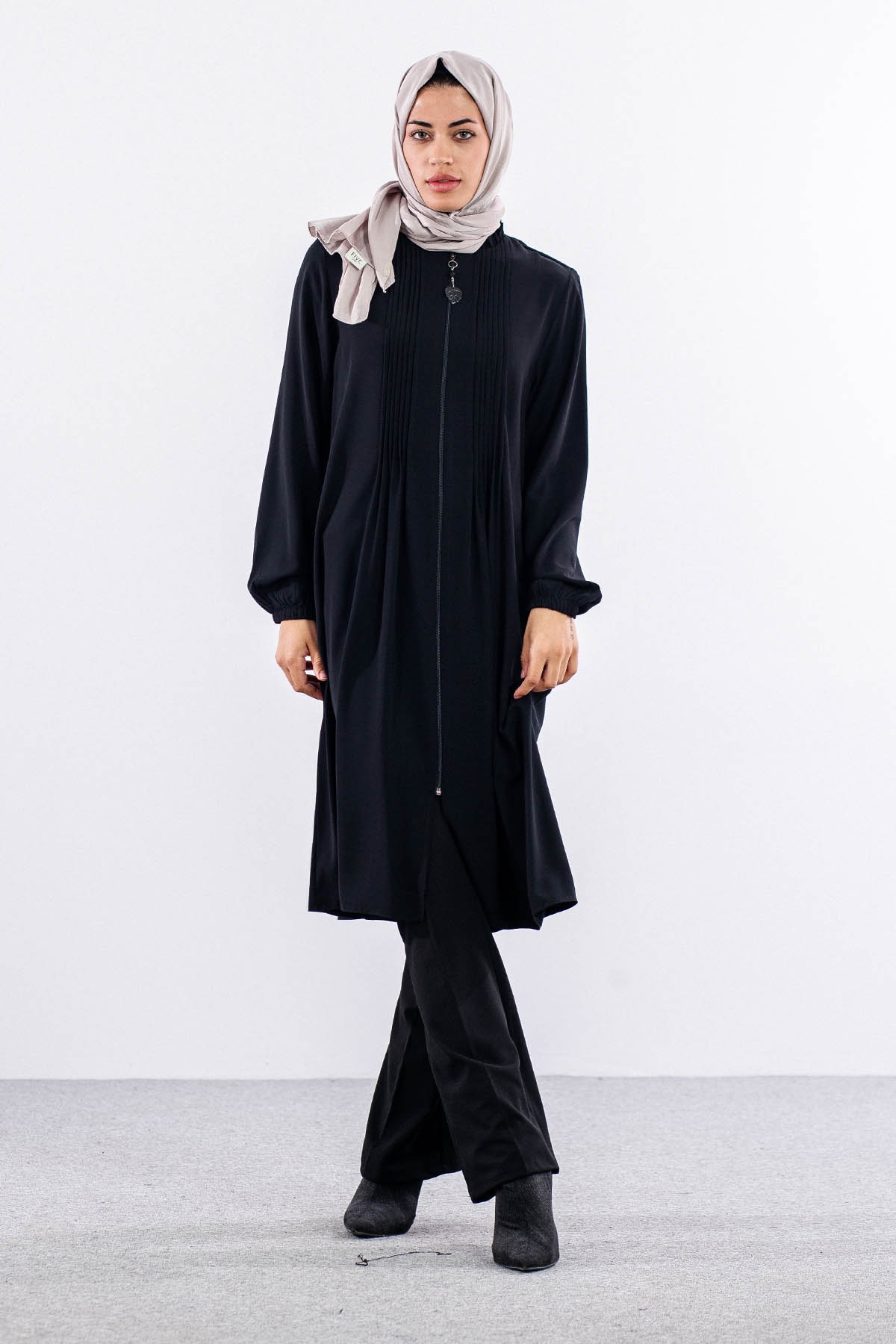 1120 Tunik 44-54 Panama - Siyah - 1