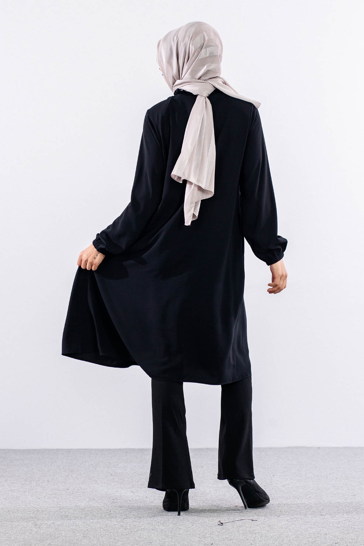 1120 Tunik 44-54 Panama - Siyah - 5