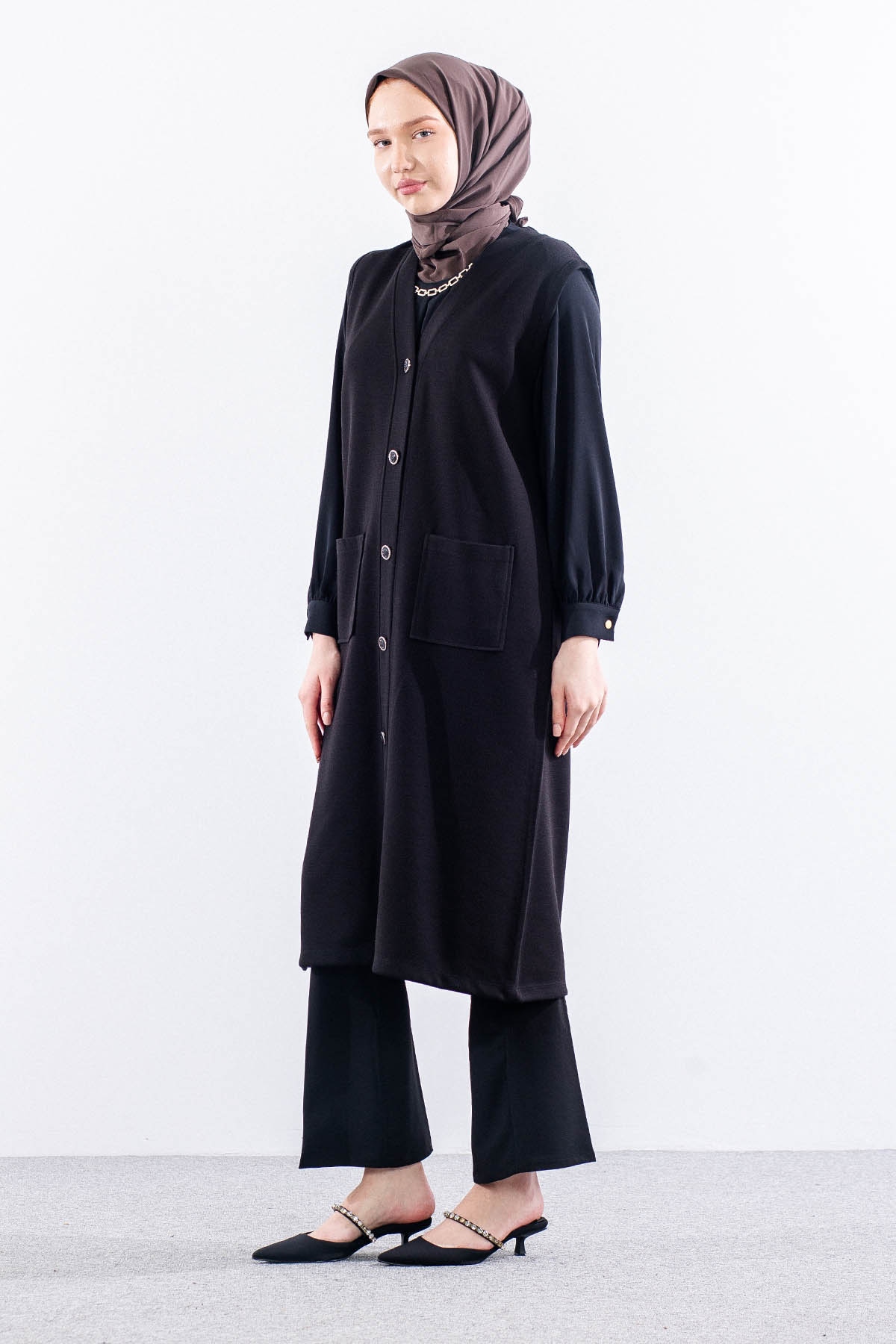 1146 Yelek L-4xl - Siyah - 2