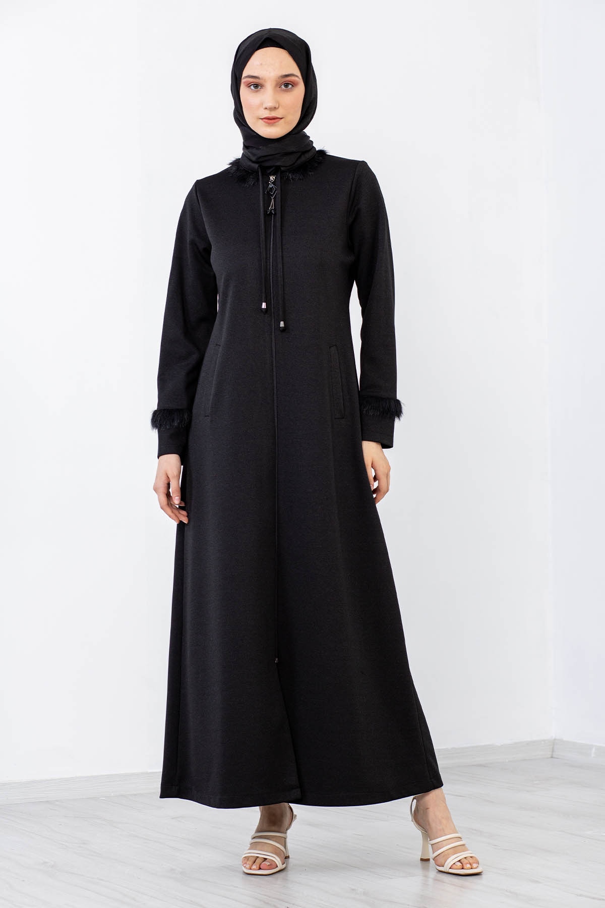 1173 Kiş Ferace 40-50 - Siyah - 1