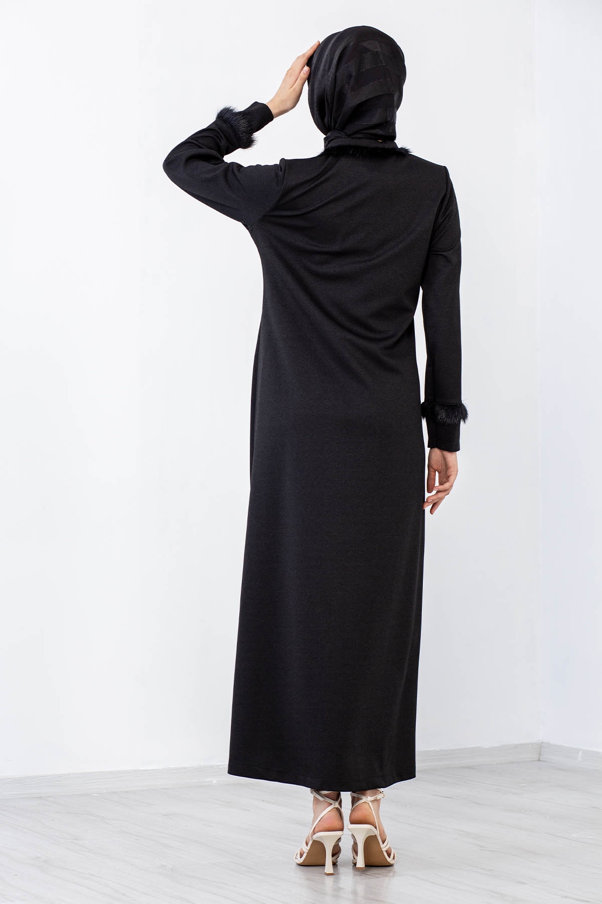 1173 Kiş Ferace 40-50 - Siyah - 4