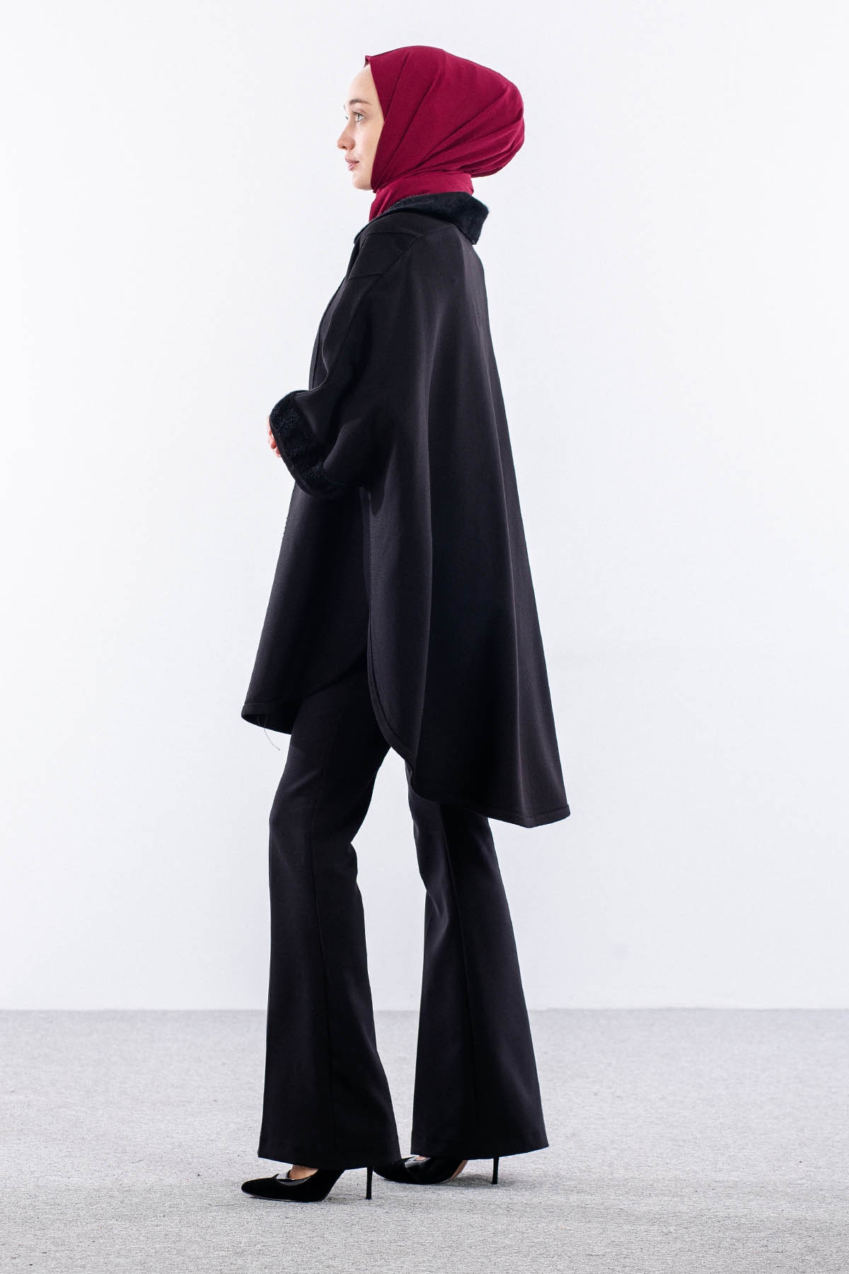 1173 Pelerin Panço L-2xl - Siyah - 4