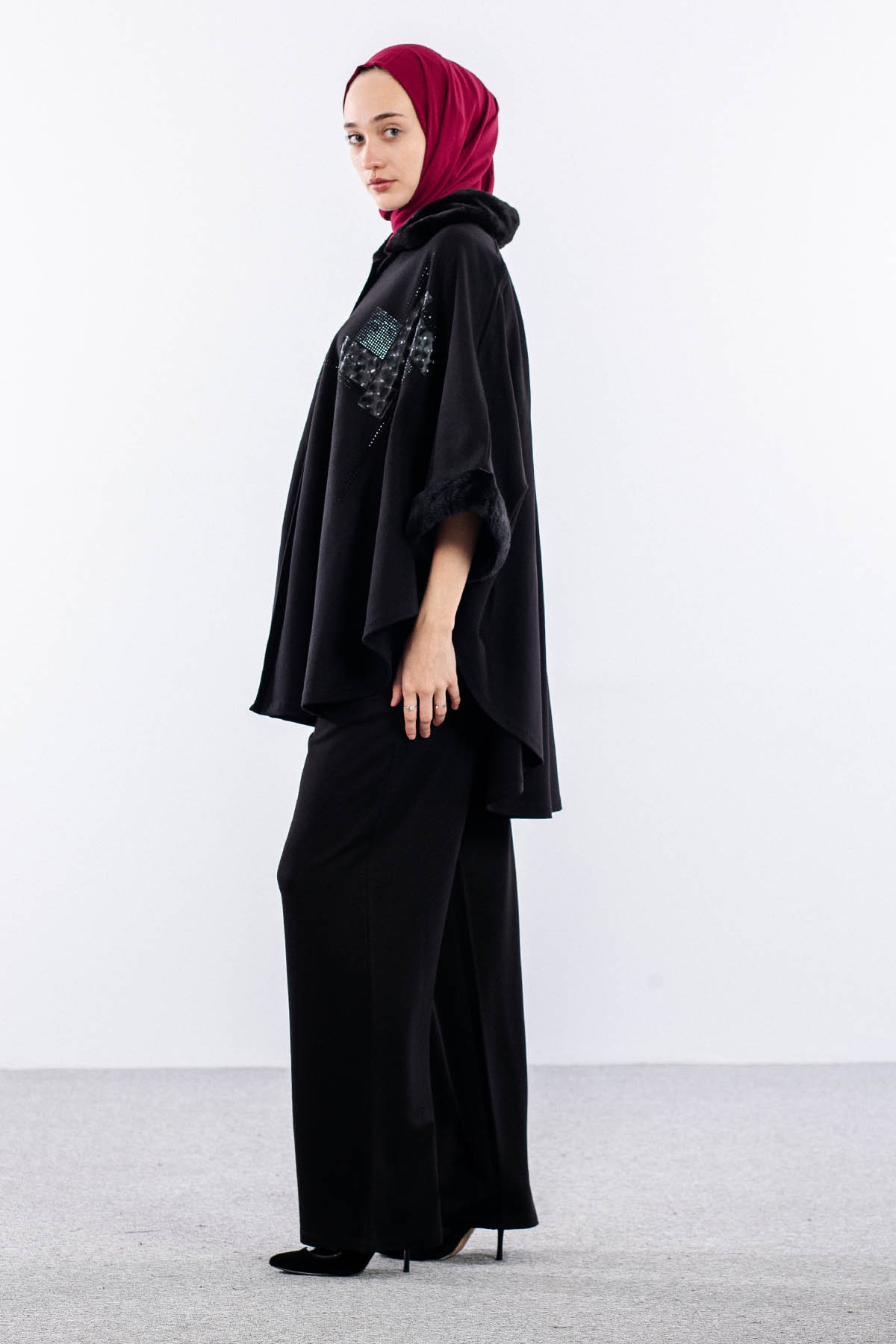 1174  Pelerin Panço L-2xl - Siyah - 3