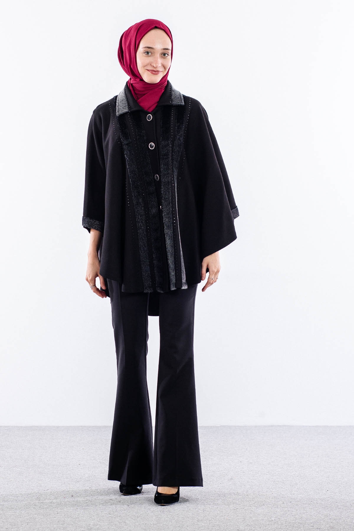 1177 Pelerin Panço L-2xl - Siyah - 1