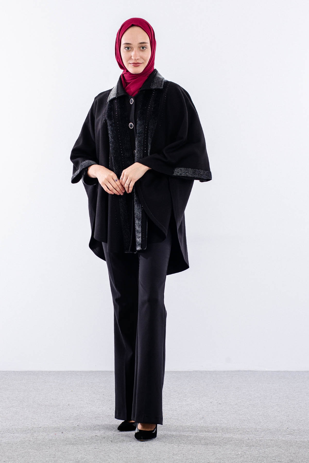 1177 Pelerin Panço L-2xl - Siyah - 2