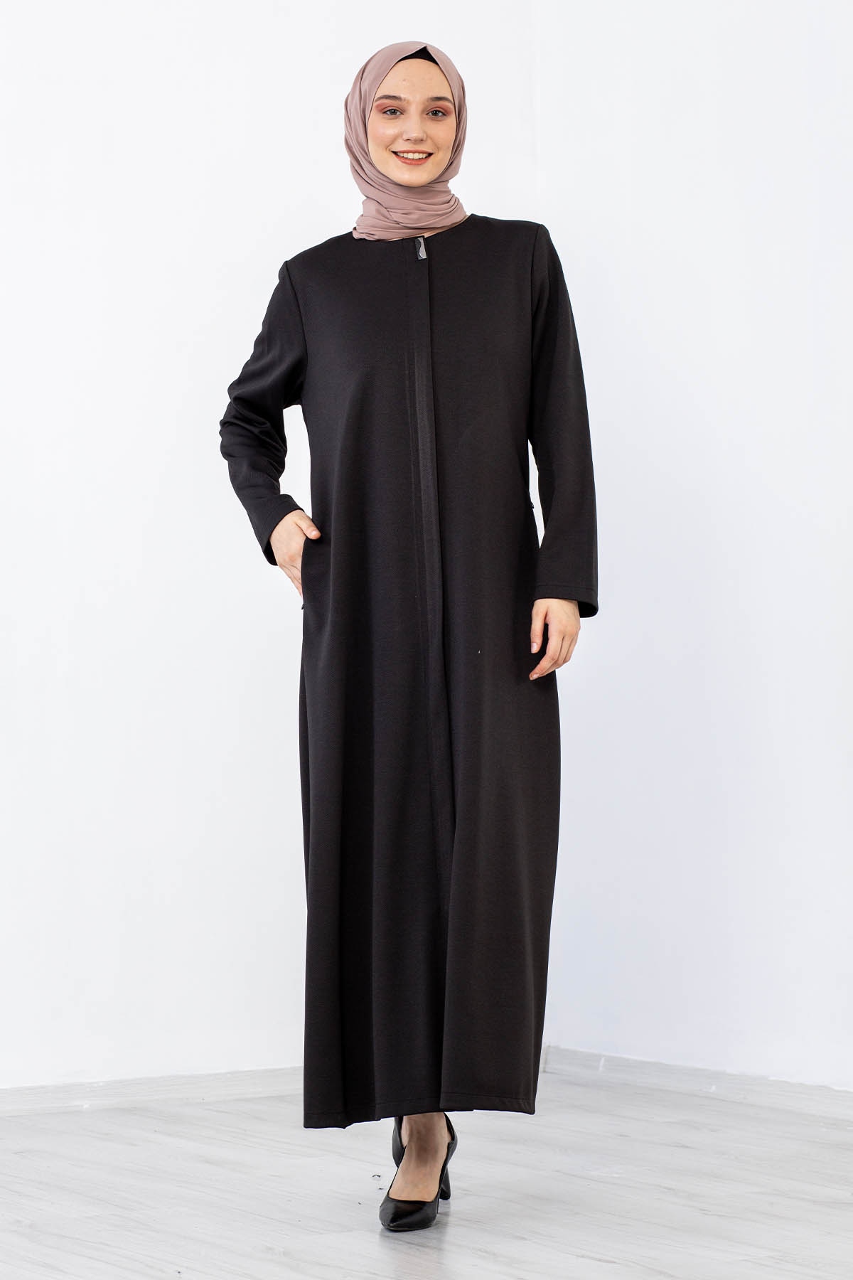 1189 Kiş Ferace 44-54 - Siyah - 1