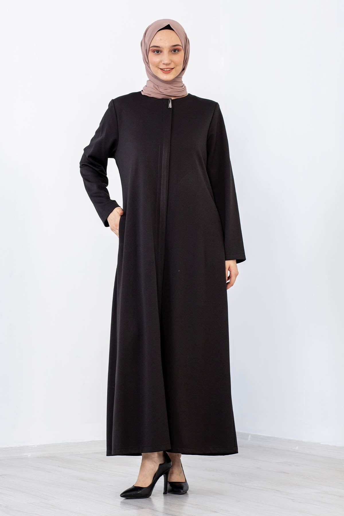 1189 Kiş Ferace 44-54 - Siyah - 2