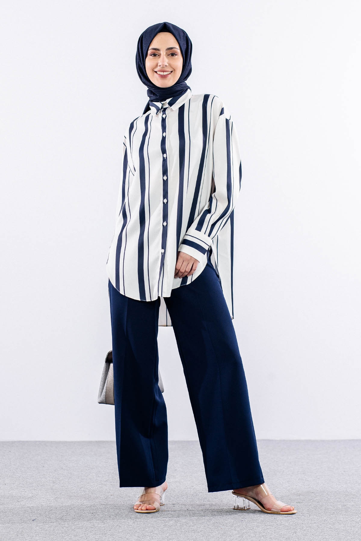 1189 Tunik 38-44 - Ekru_lacivert - 3