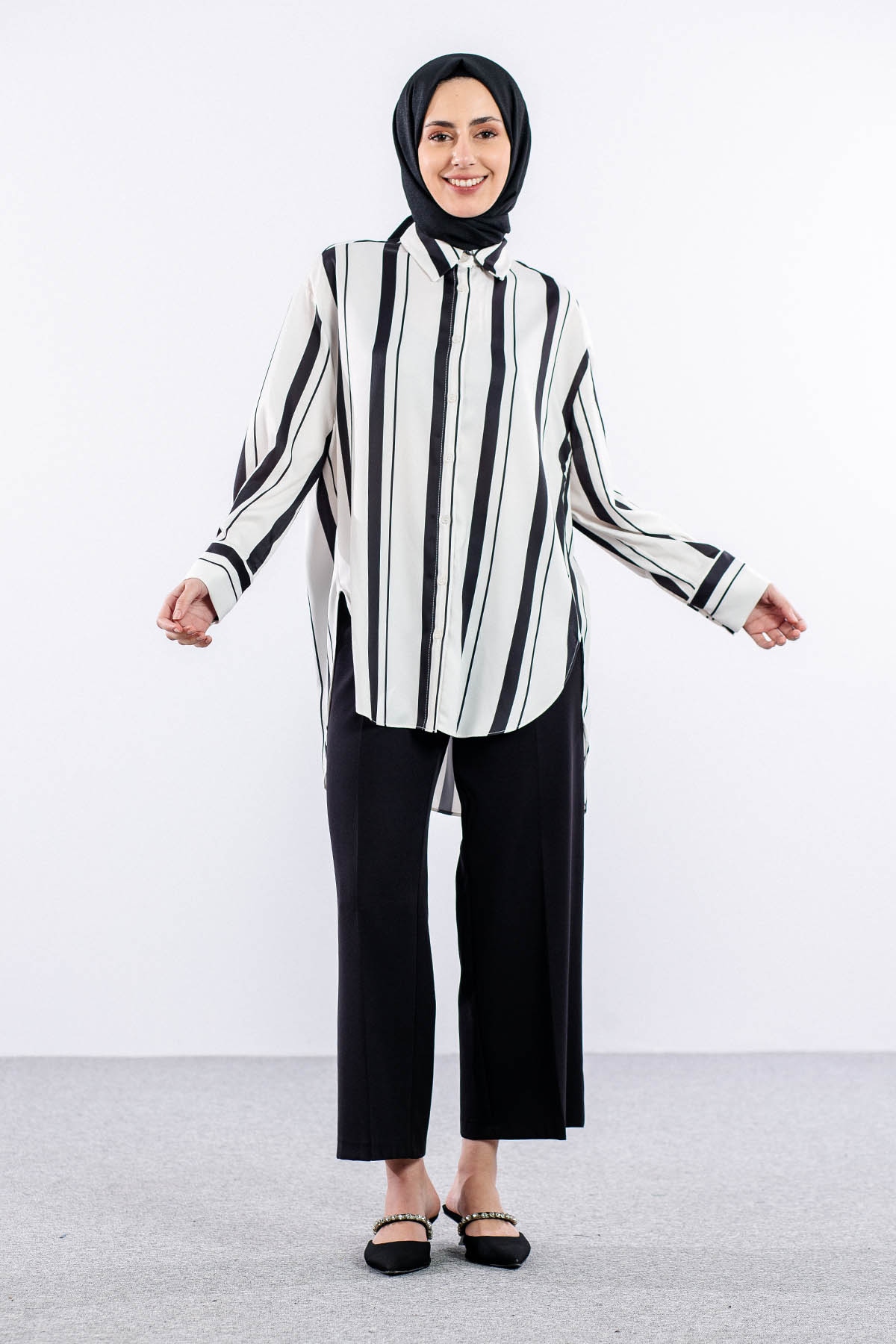 1189 Tunik 38-44 - Ekru_siyah - 3