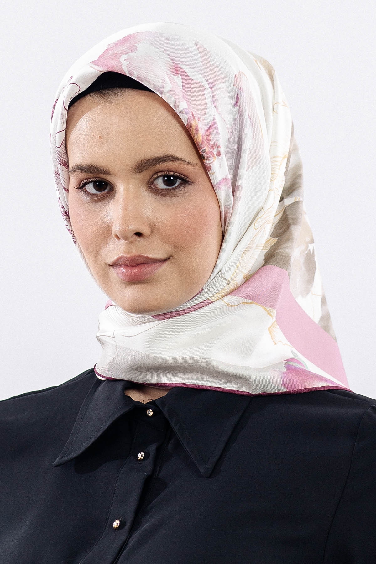 12511 İpek Eşarp Tvıl Dokuma 90*90 - Visne - 1