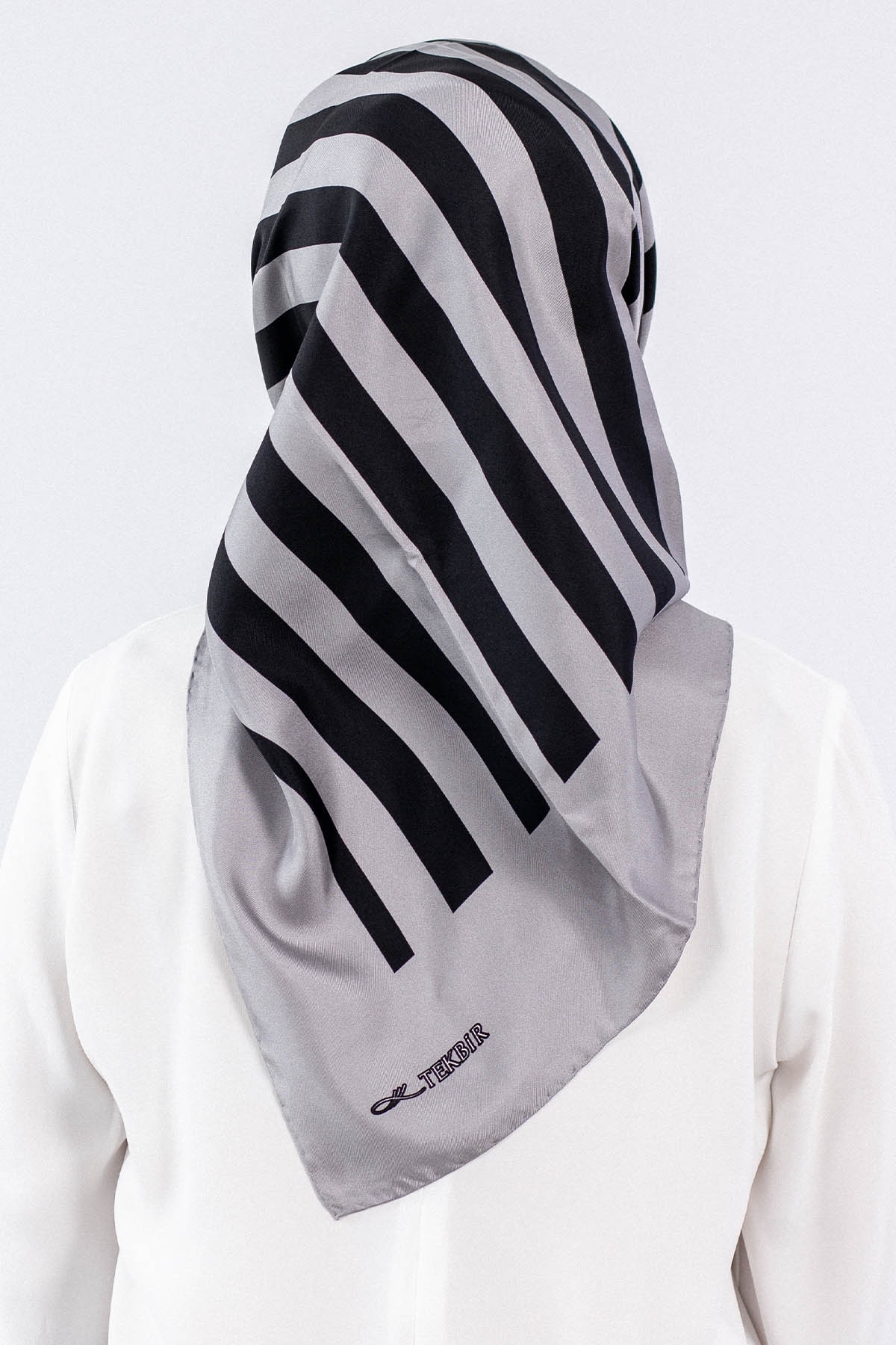 12783 İpek Eşarp Tvil - Gri_kirmizi - 3