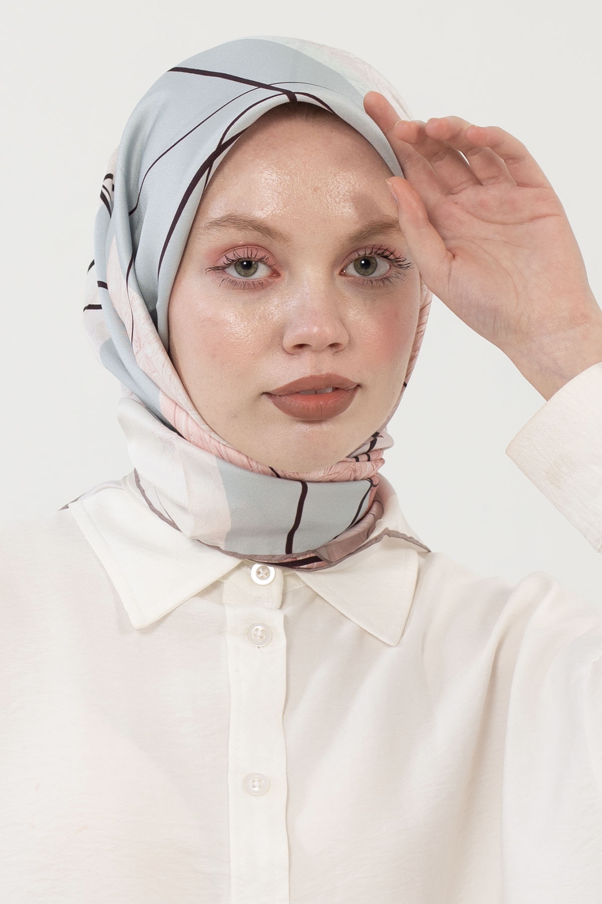 12790 İpek Eşarp Tvil - Vizon_pudra - 1