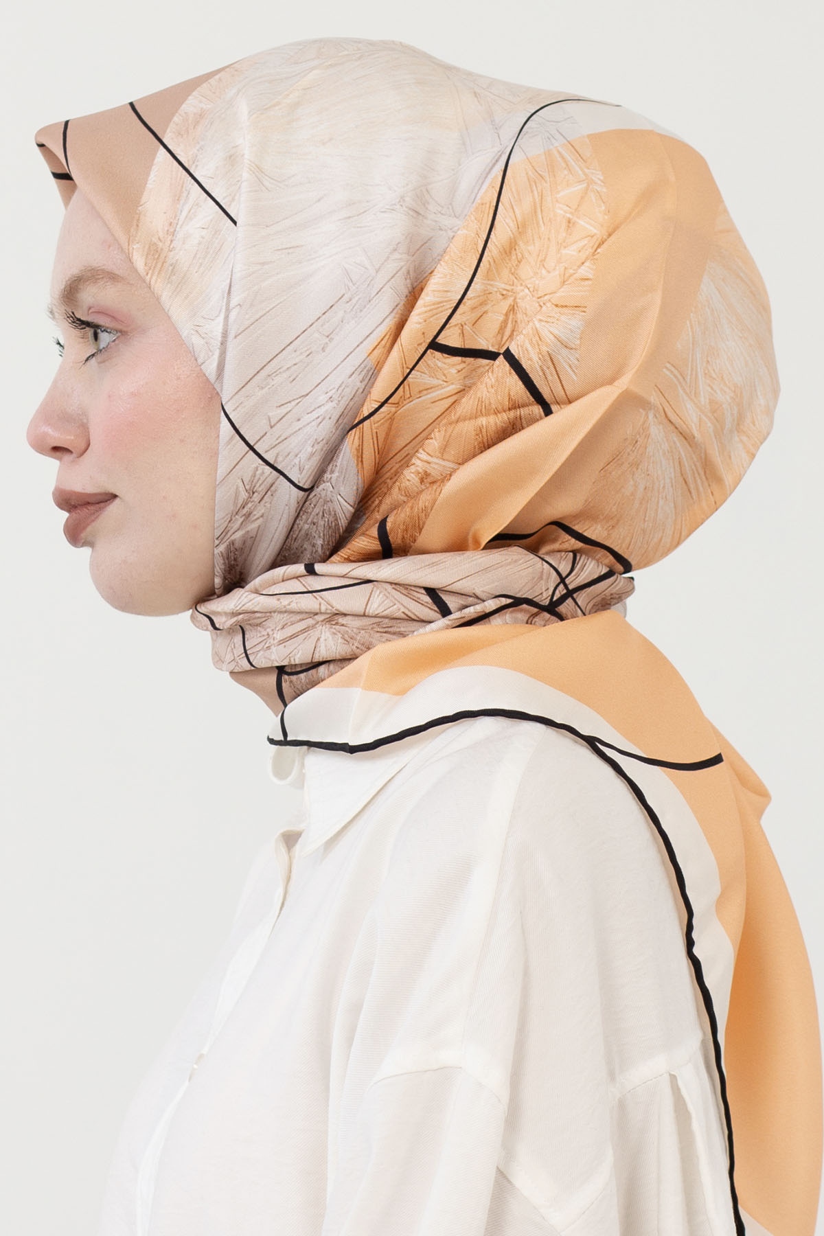 12790 İpek Eşarp Tvil - Vizon_siyah - 2