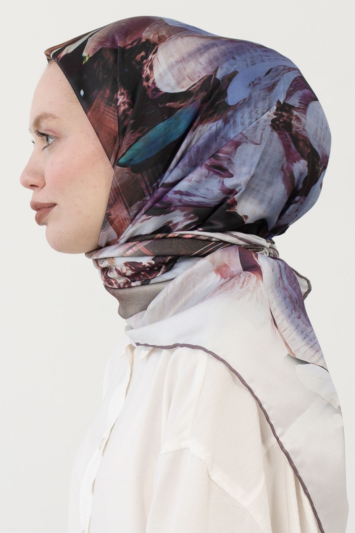 12801 Polyester Eşarp - Vizon - 2