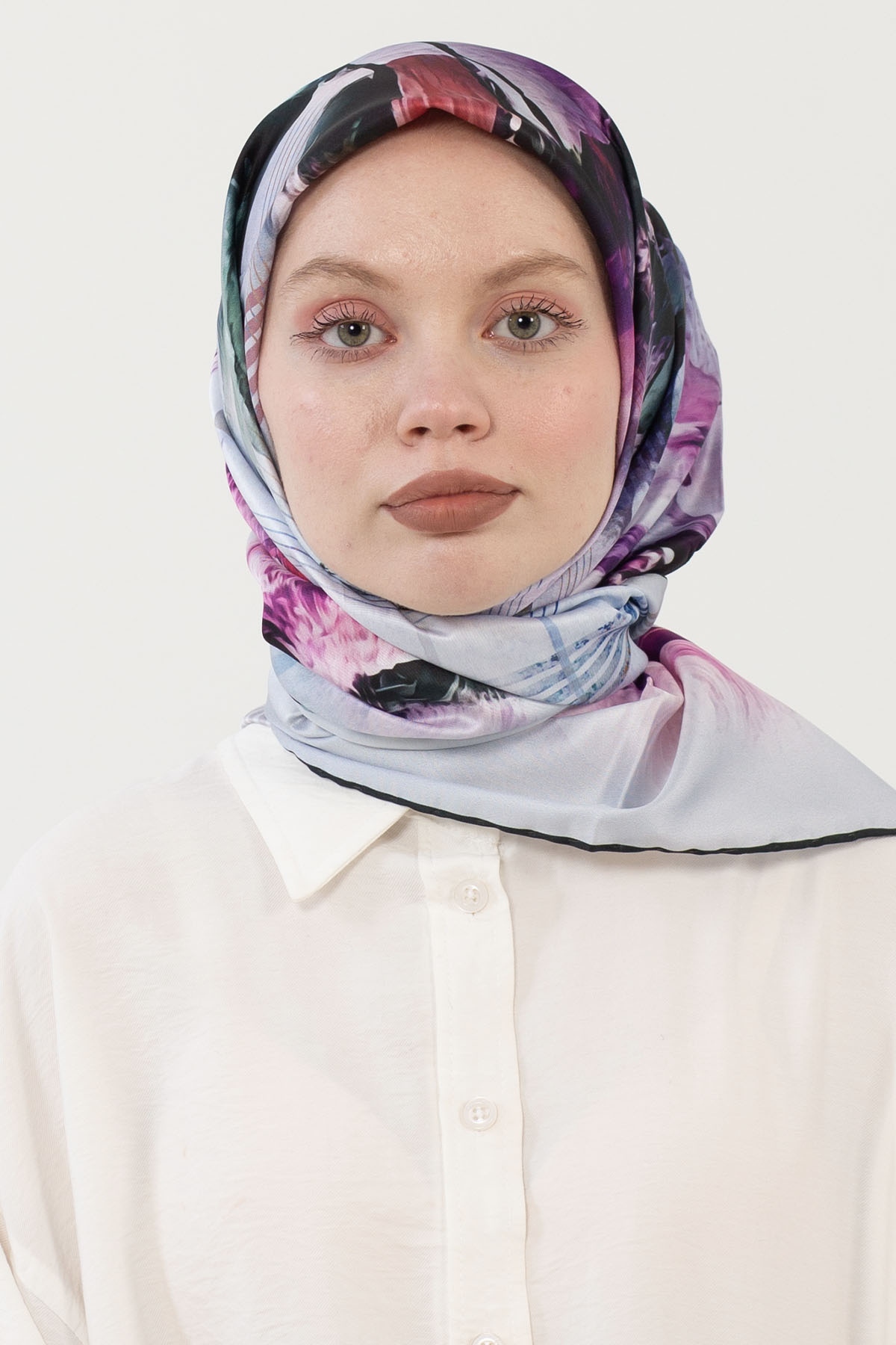 12801 Polyester Eşarp - Yesil - 1