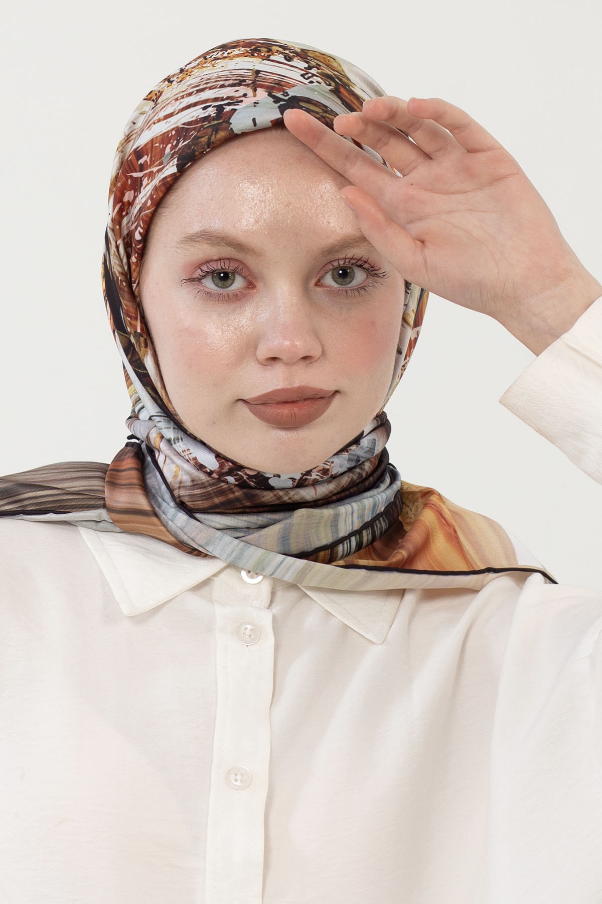 12802 Polyester Eşarp - Yesil - 1