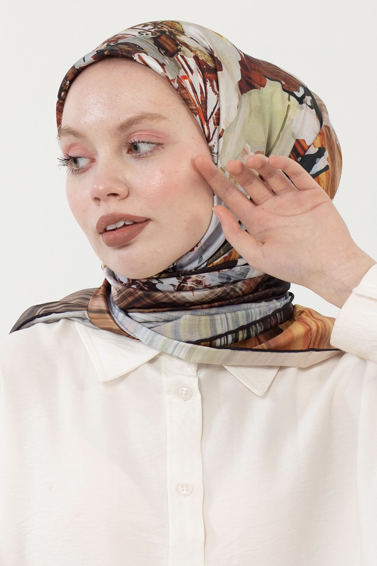 12802 Polyester Eşarp - Yesil - 2