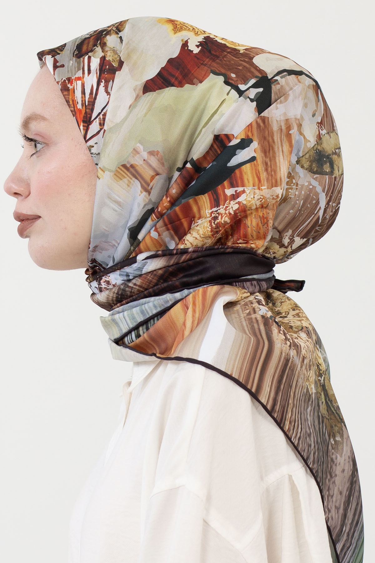 12802 Polyester Eşarp - Yesil - 3