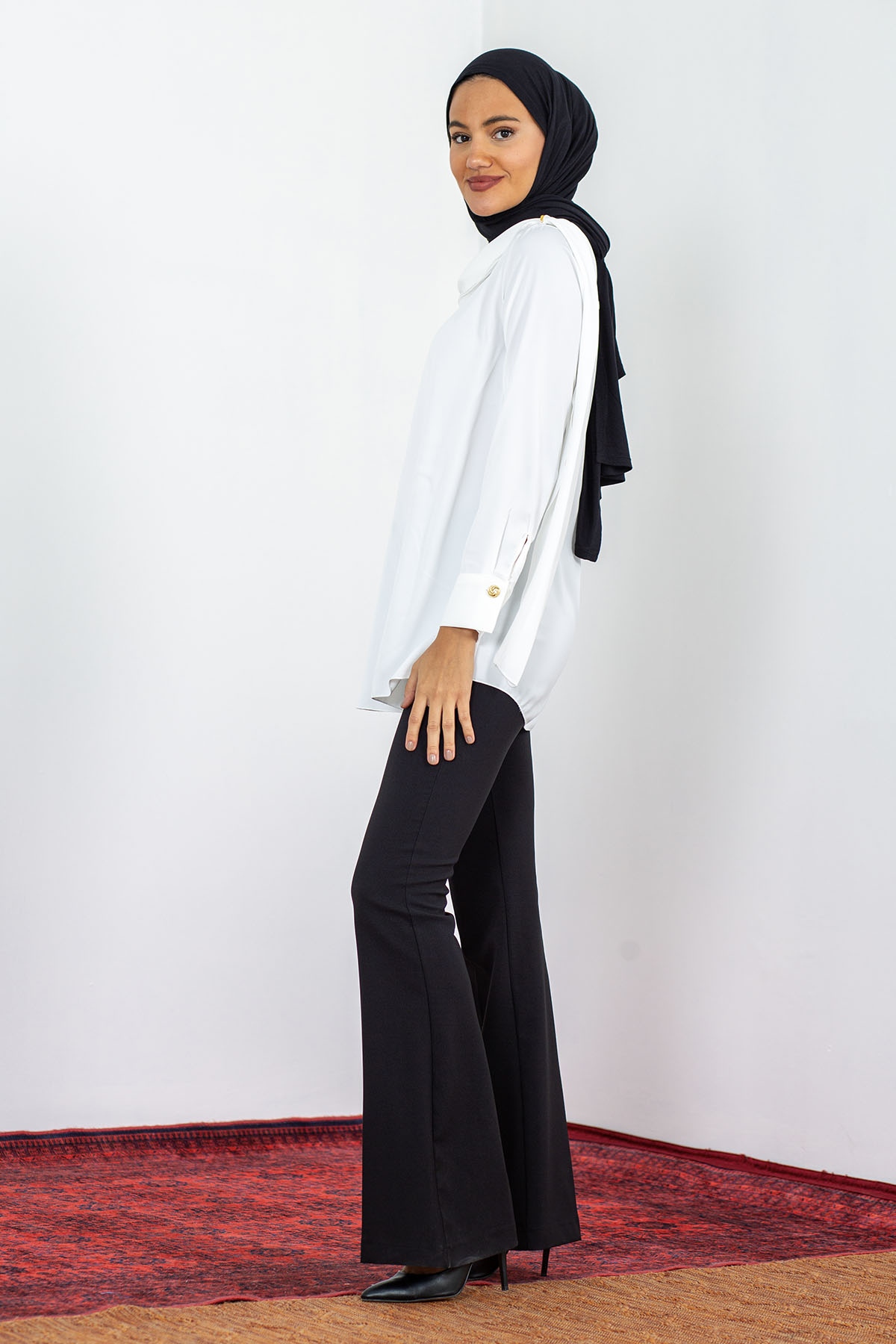 1444 Bluz 38-44 Flar - Ekru - 3