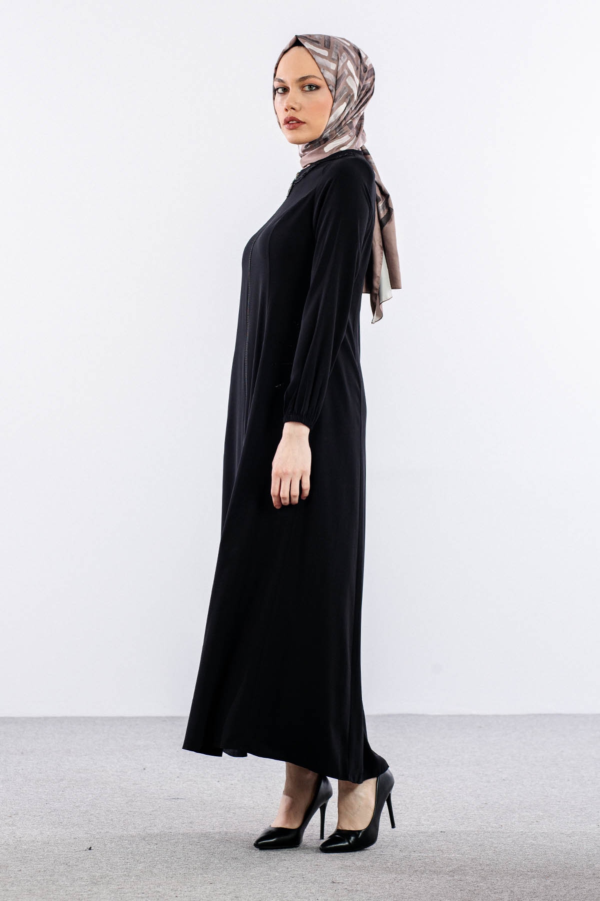 1467 Si̇mge Panama Ferace 40-50 - Siyah - 4