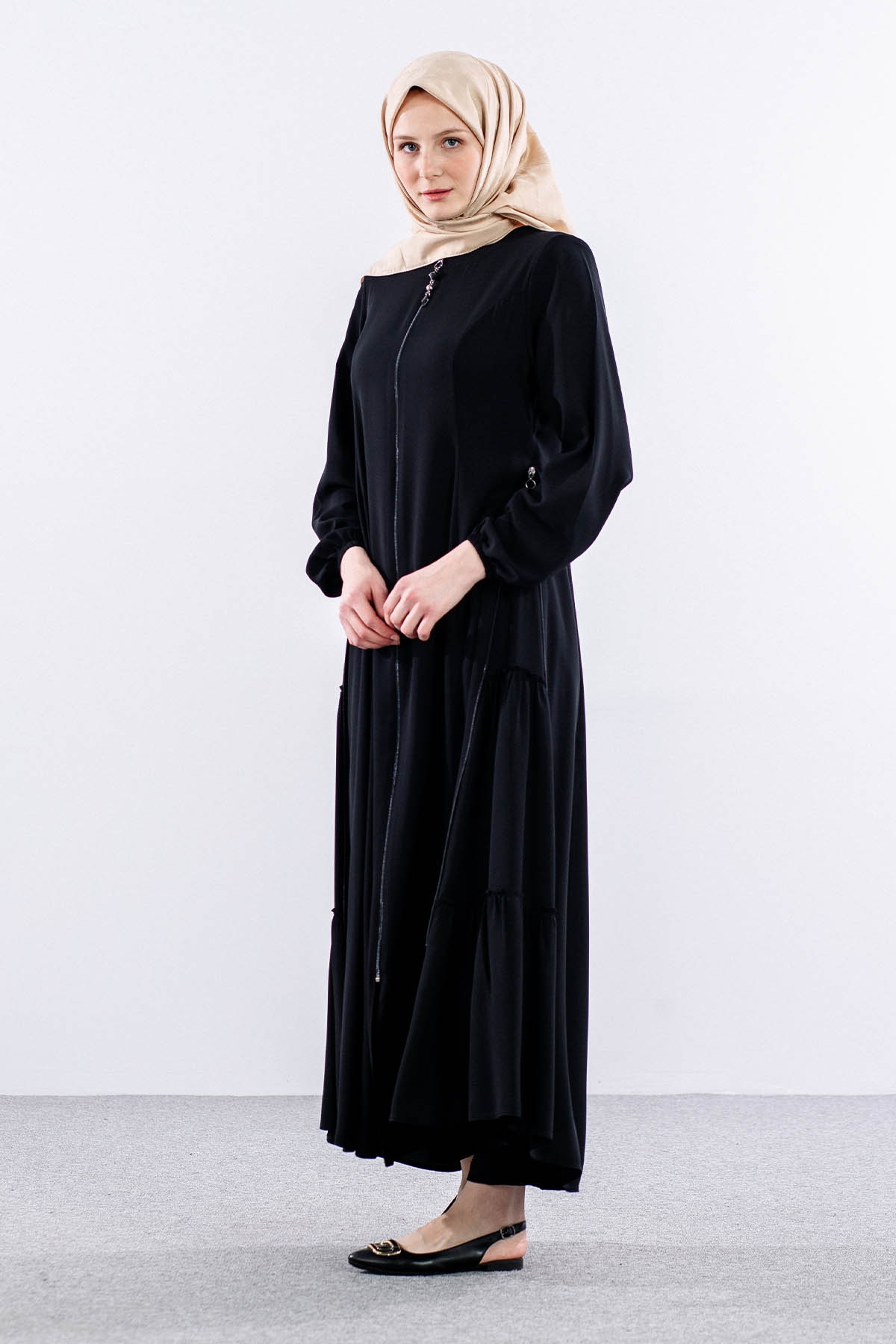 1484 Ferace 42-52 Ayşil - Siyah - 2