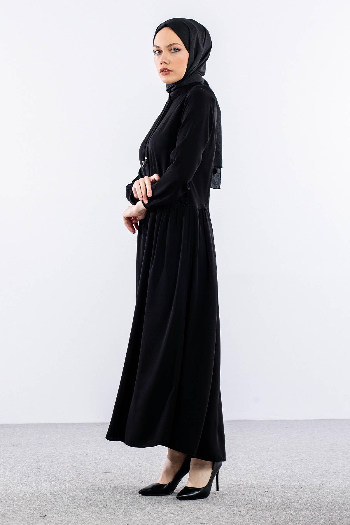 1503 Ruya Panama Ferace 42-52 - Siyah - 3