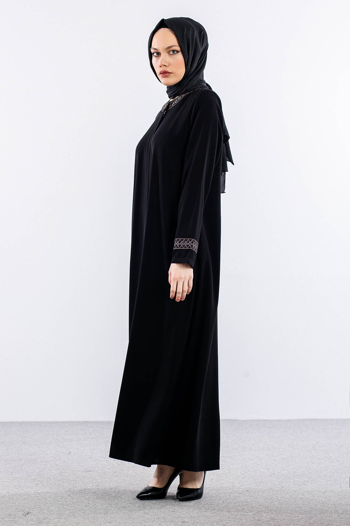 1505 Ferzin Ferace 46-56 - Siyah - 3