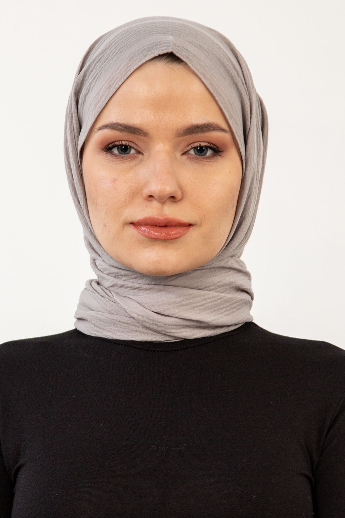 15063 Naturel Line şal - Gumus - 1