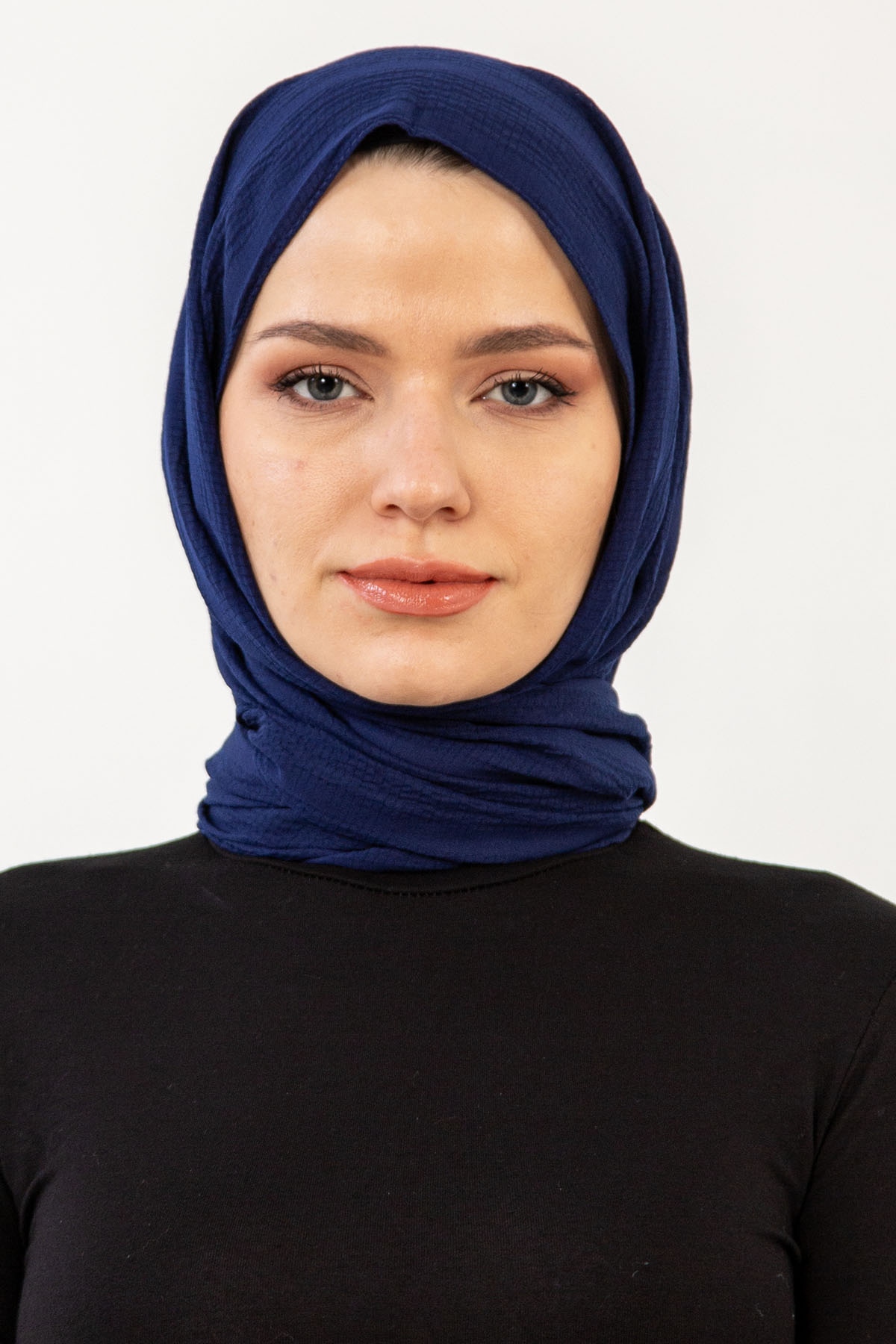 15063 Naturel Line şal - Lacivert - 1