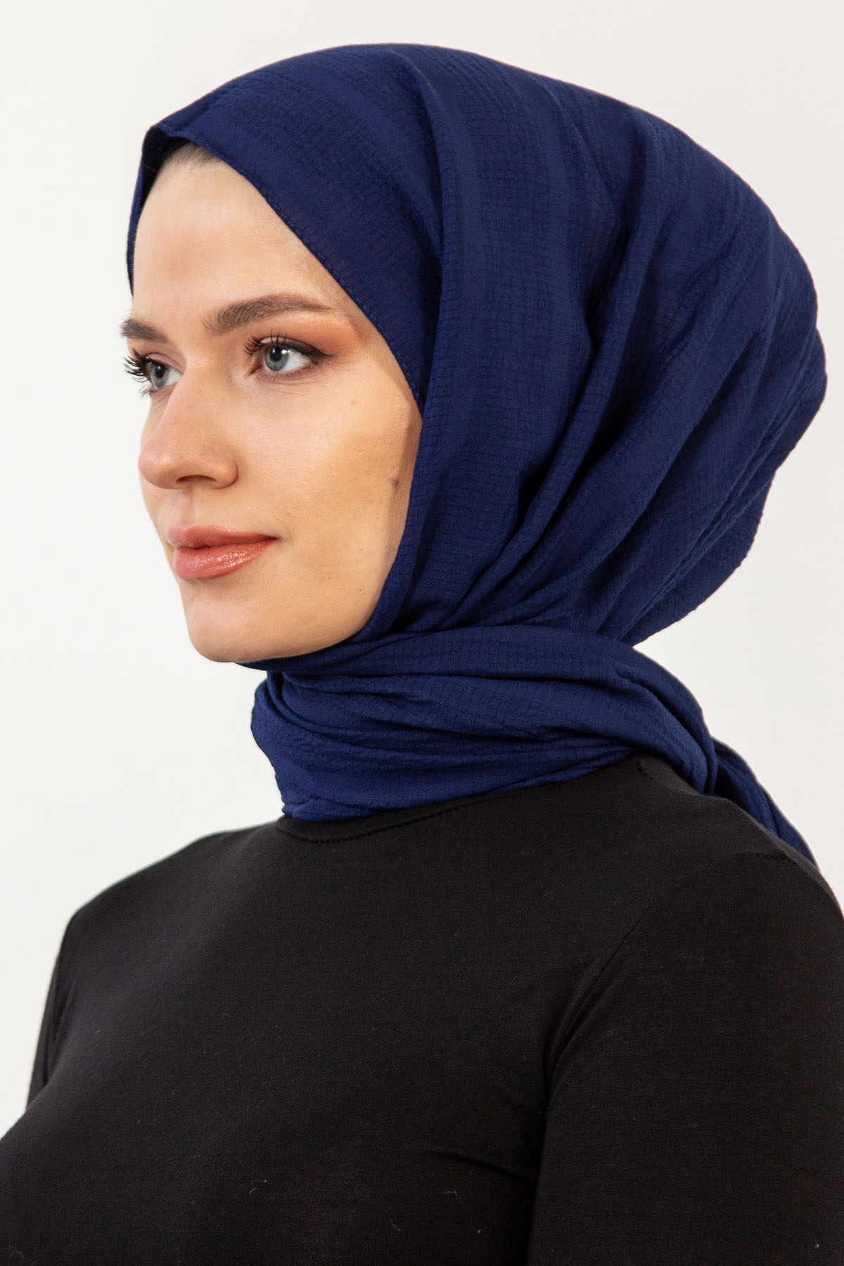 15063 Naturel Line şal - Lacivert - 2