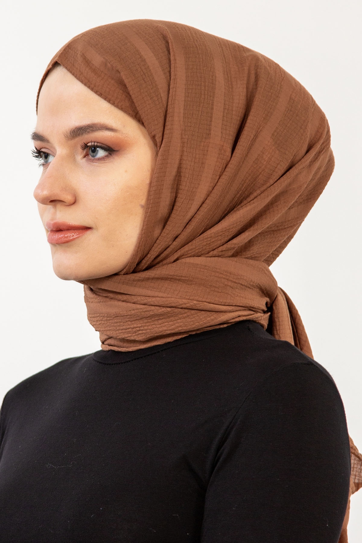 15063 Naturel Line şal - Taba - 2