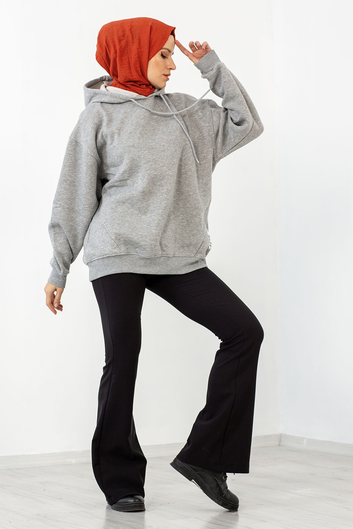 1524 Sweat Bluz 38-44 - Gri - 3