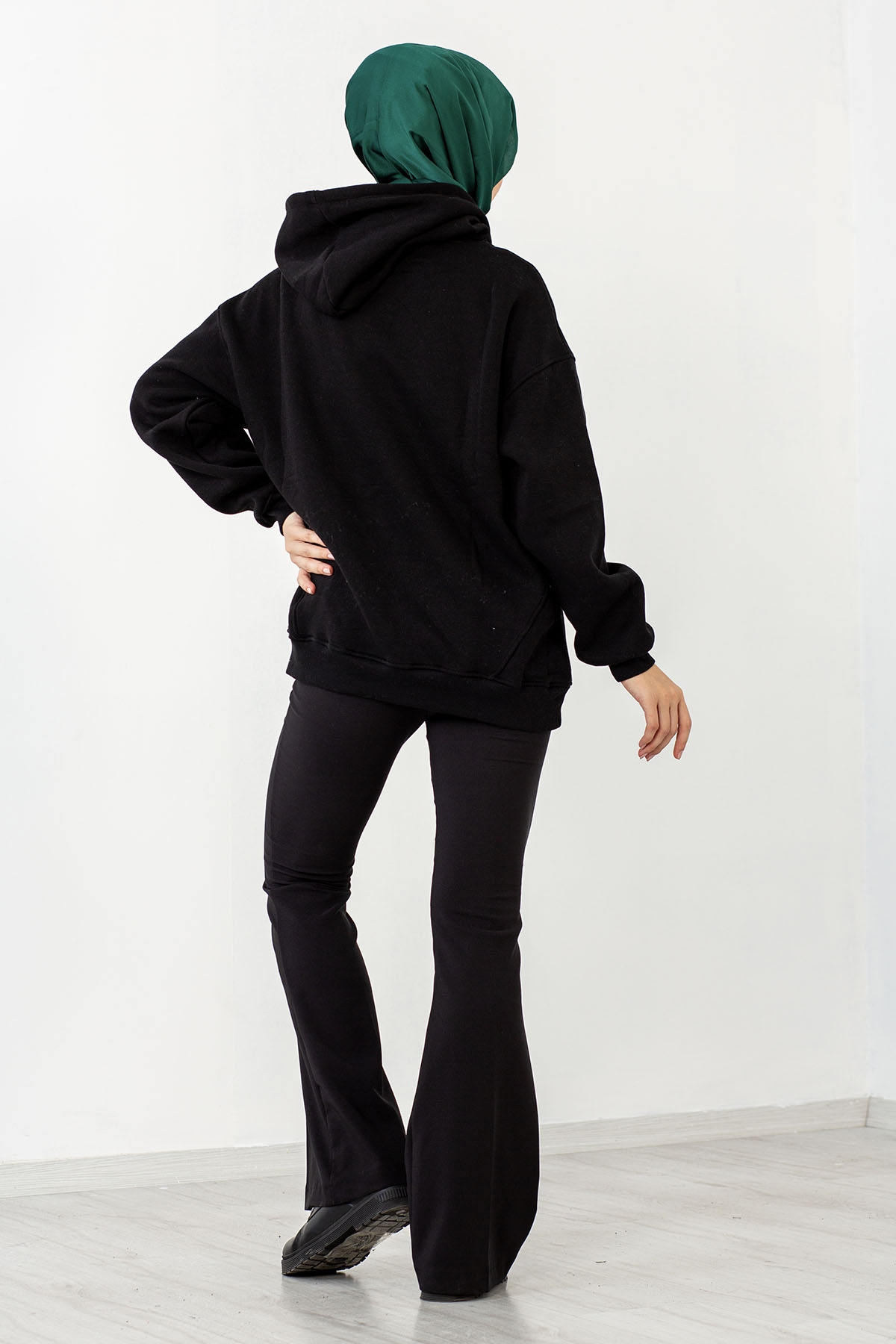 1524 Sweat Bluz 38-44 - Siyah - 4