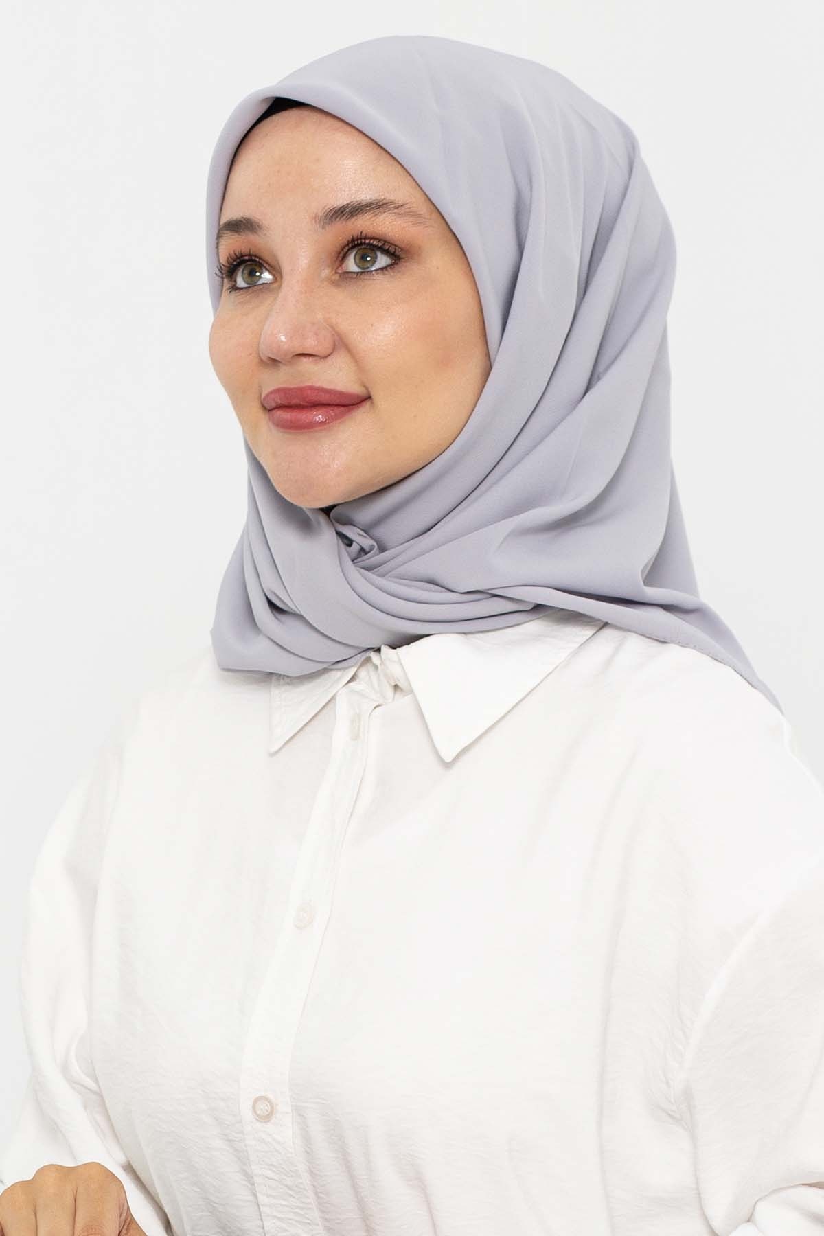 15263 Medine İpeği Eşarp - Gumus - 1