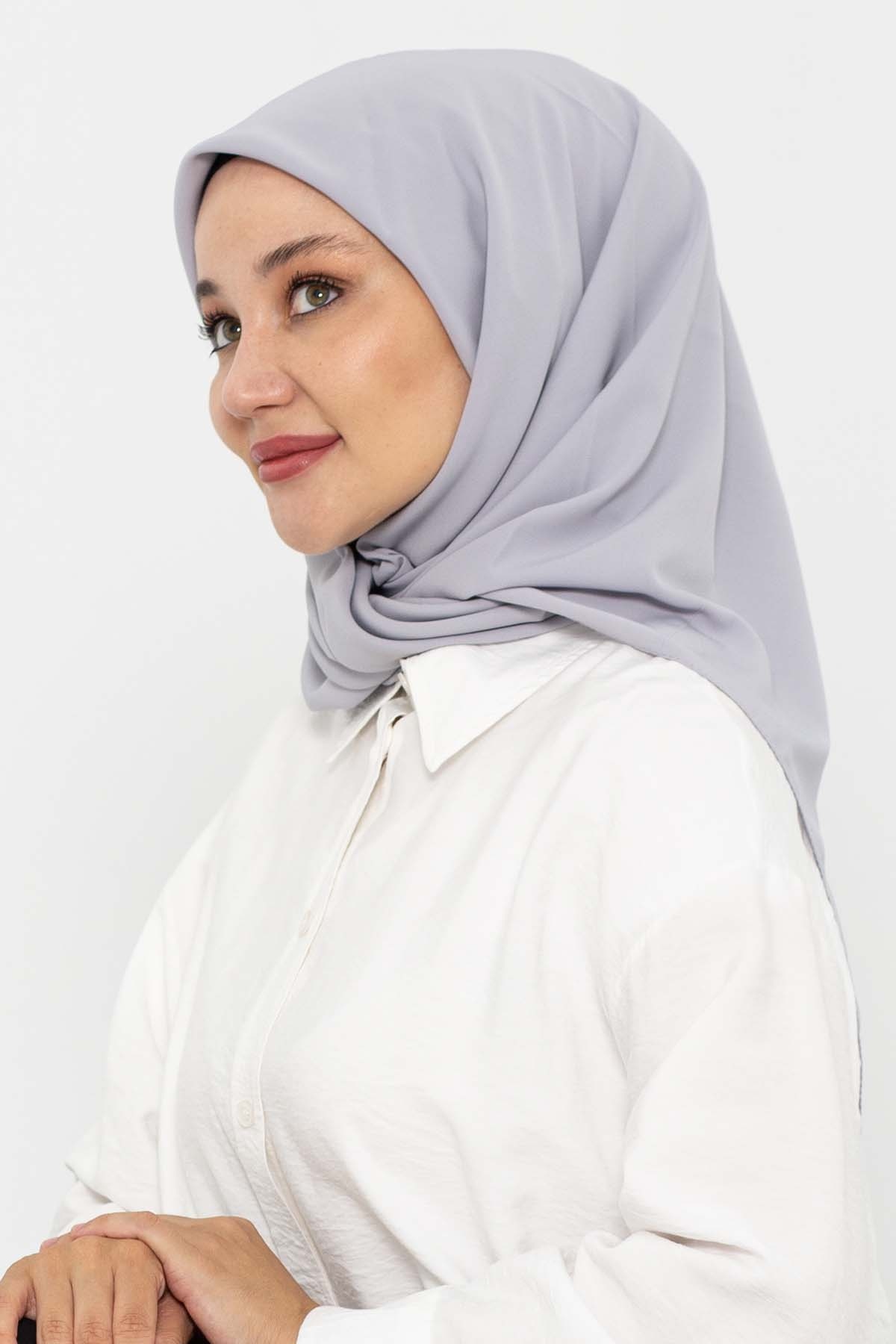 15263 Medine İpeği Eşarp - Gumus - 3