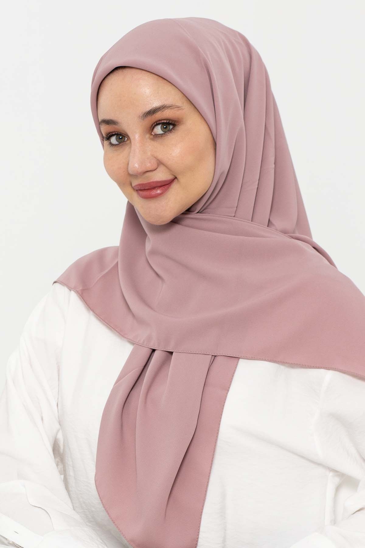 15263 Medine İpeği Eşarp - Pudra - 1