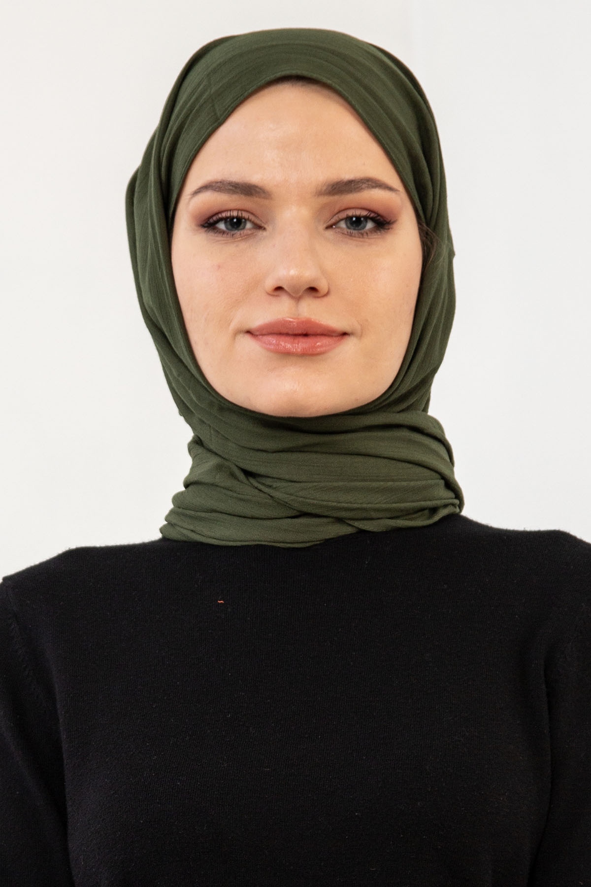 15713 Krinkil şal - Haki - 1