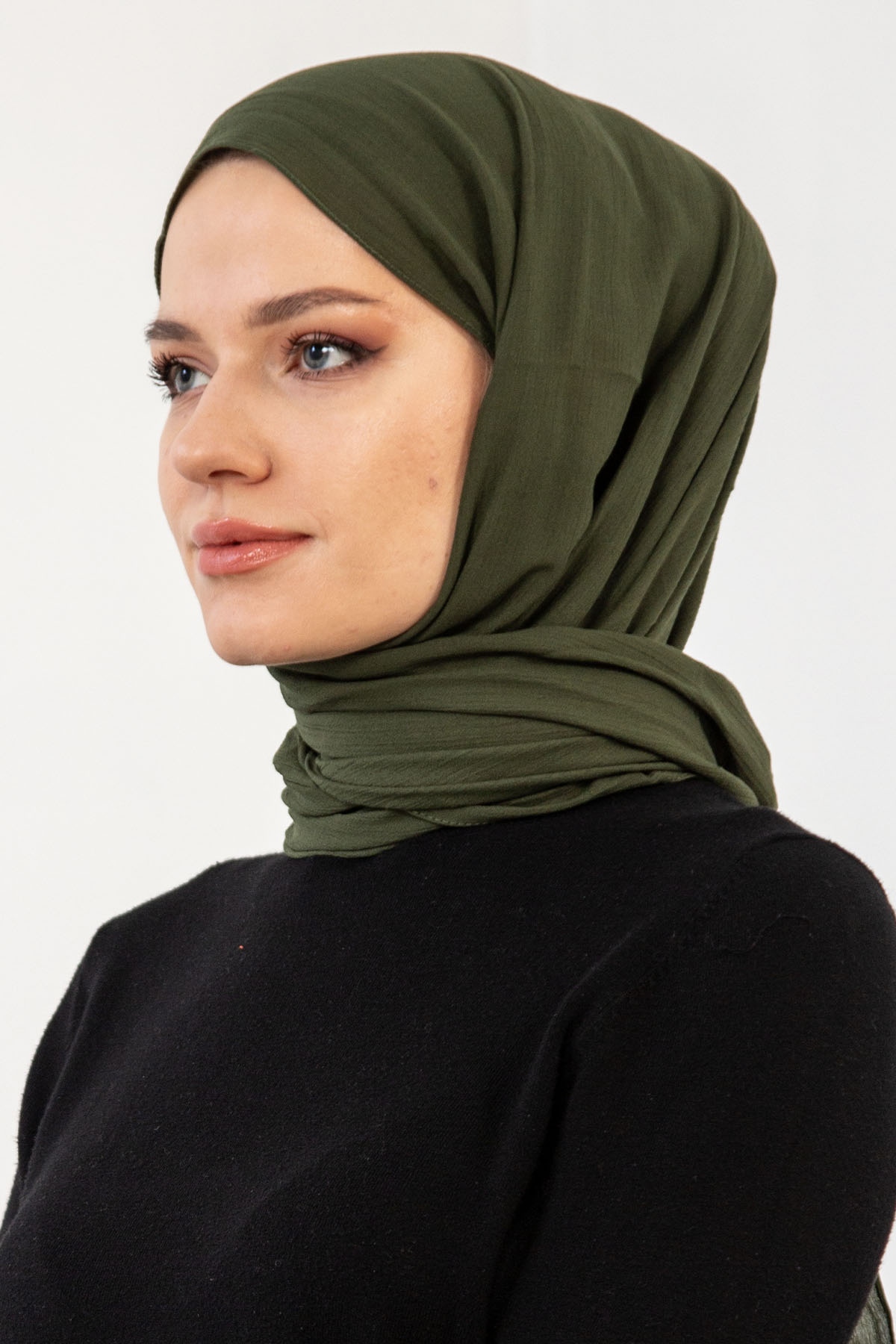 15713 Krinkil şal - Haki - 2