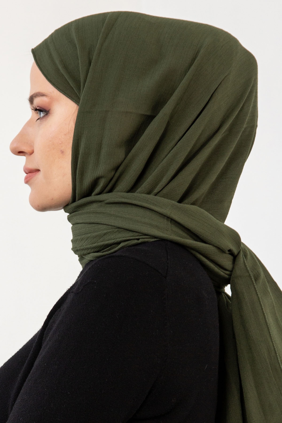 15713 Krinkil şal - Haki - 3