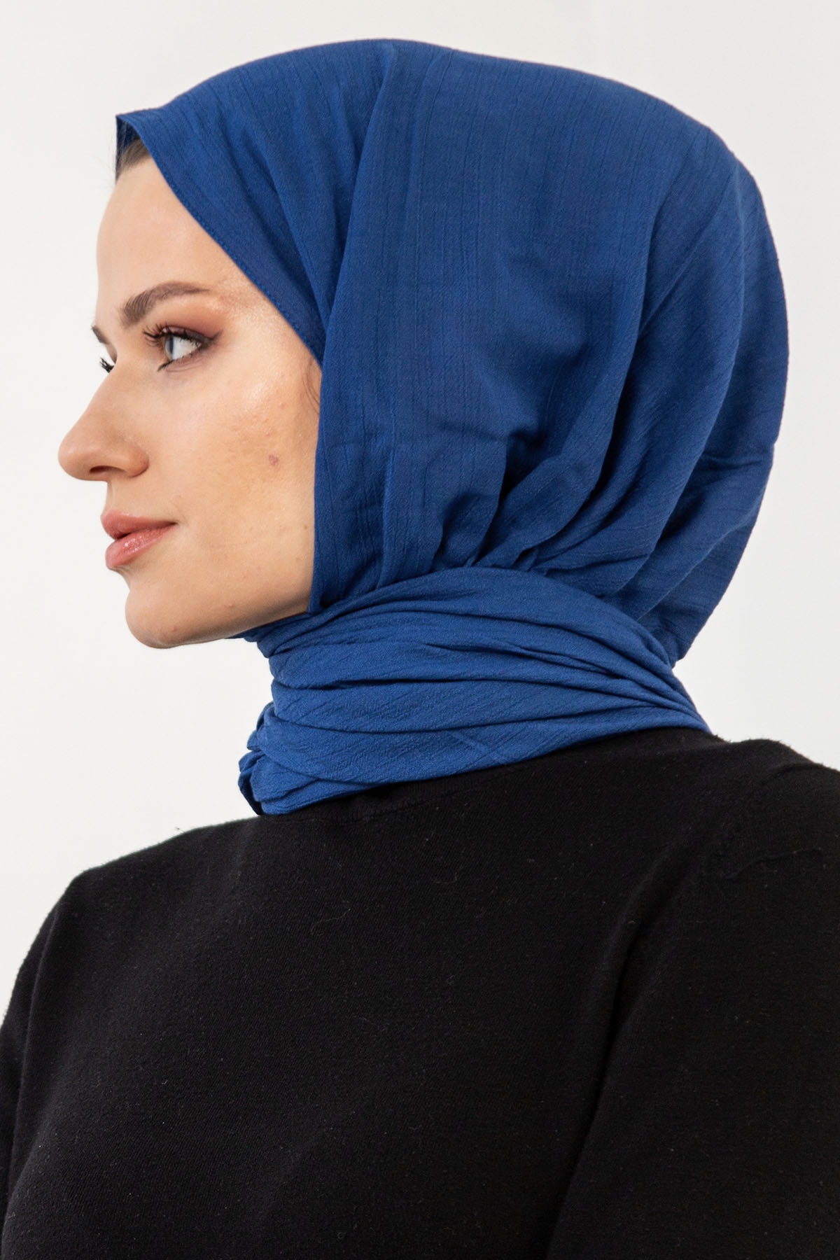 15713 Krinkil şal - Lacivert - 2