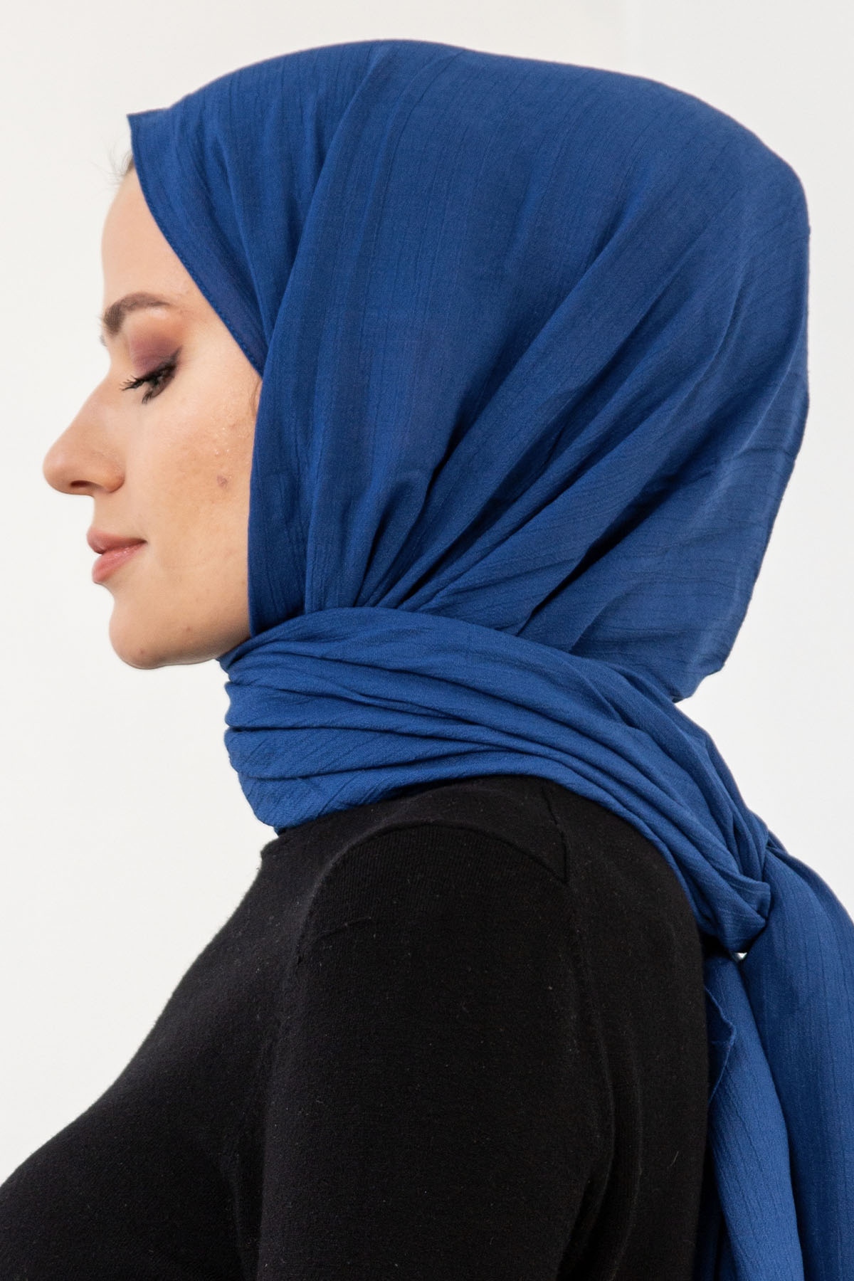 15713 Krinkil şal - Lacivert - 3