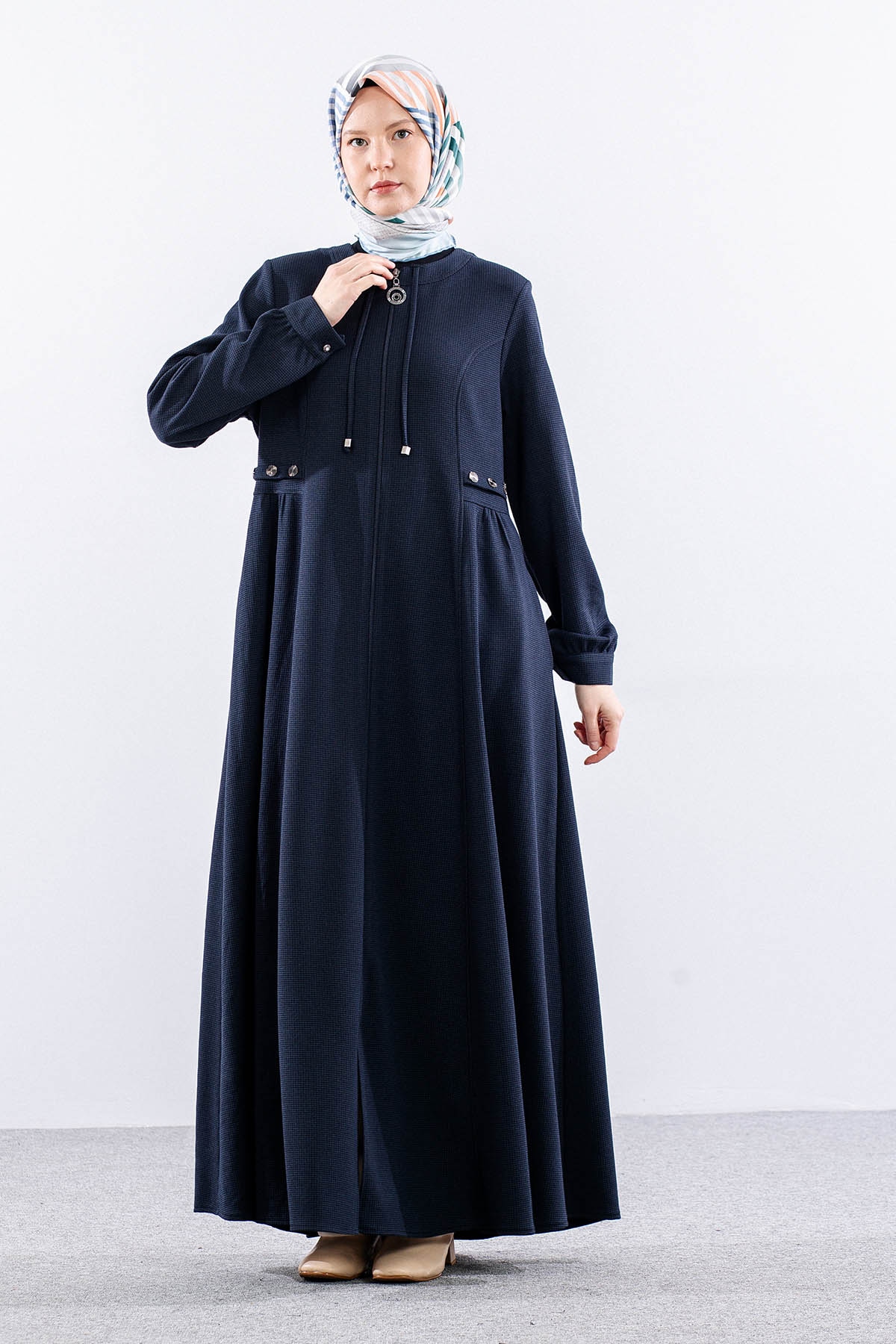 1602 Ferace 42-52 Mehir Luna Kis Kumas - Lacivert - 3