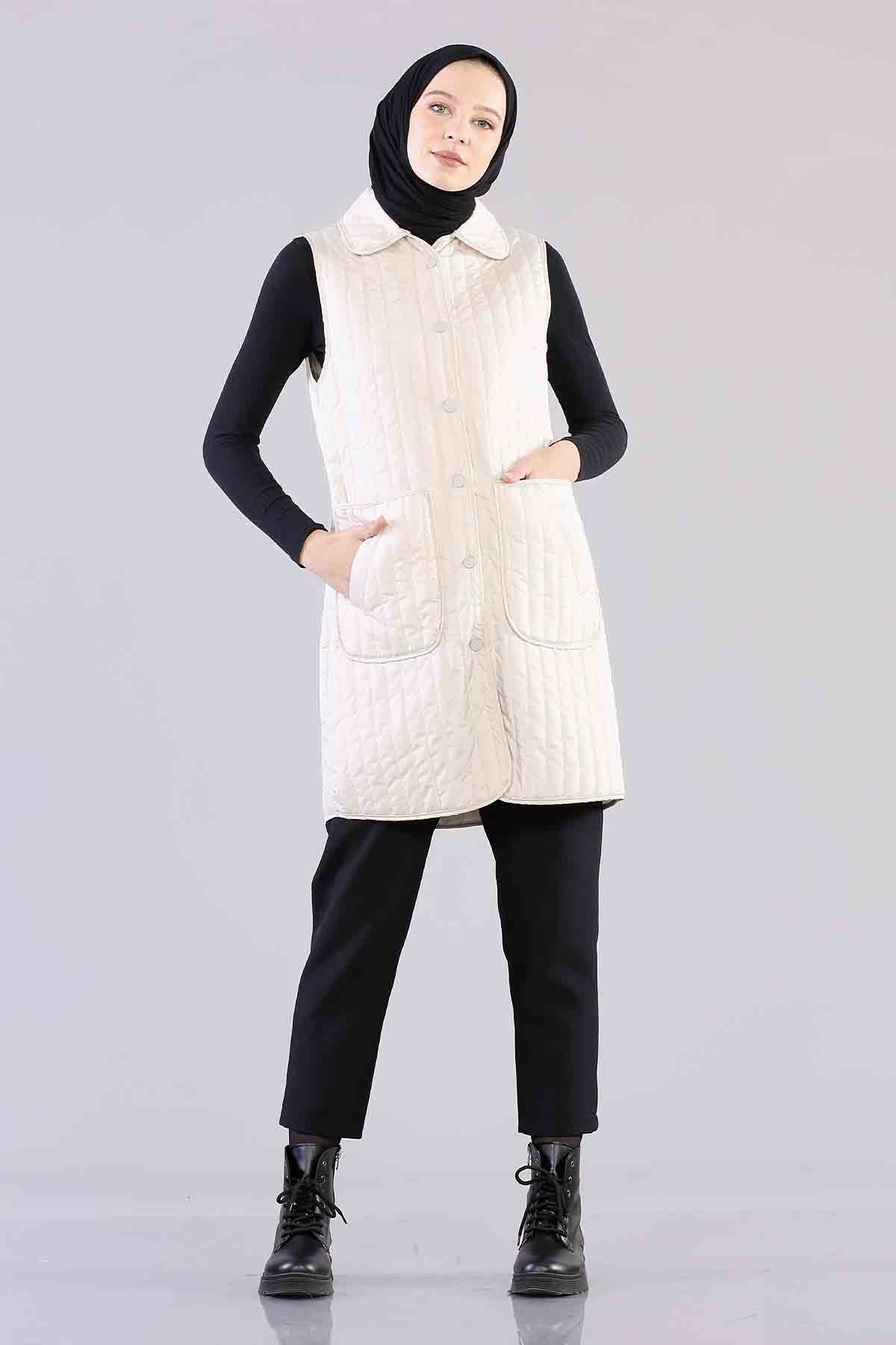 1684-00 çitçit Kapitone 38-42 - Krem - 1