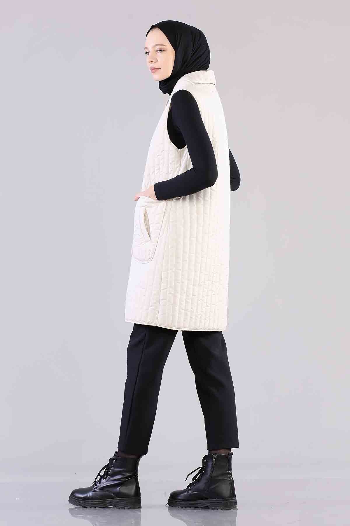 1684-00 çitçit Kapitone 38-42 - Krem - 4