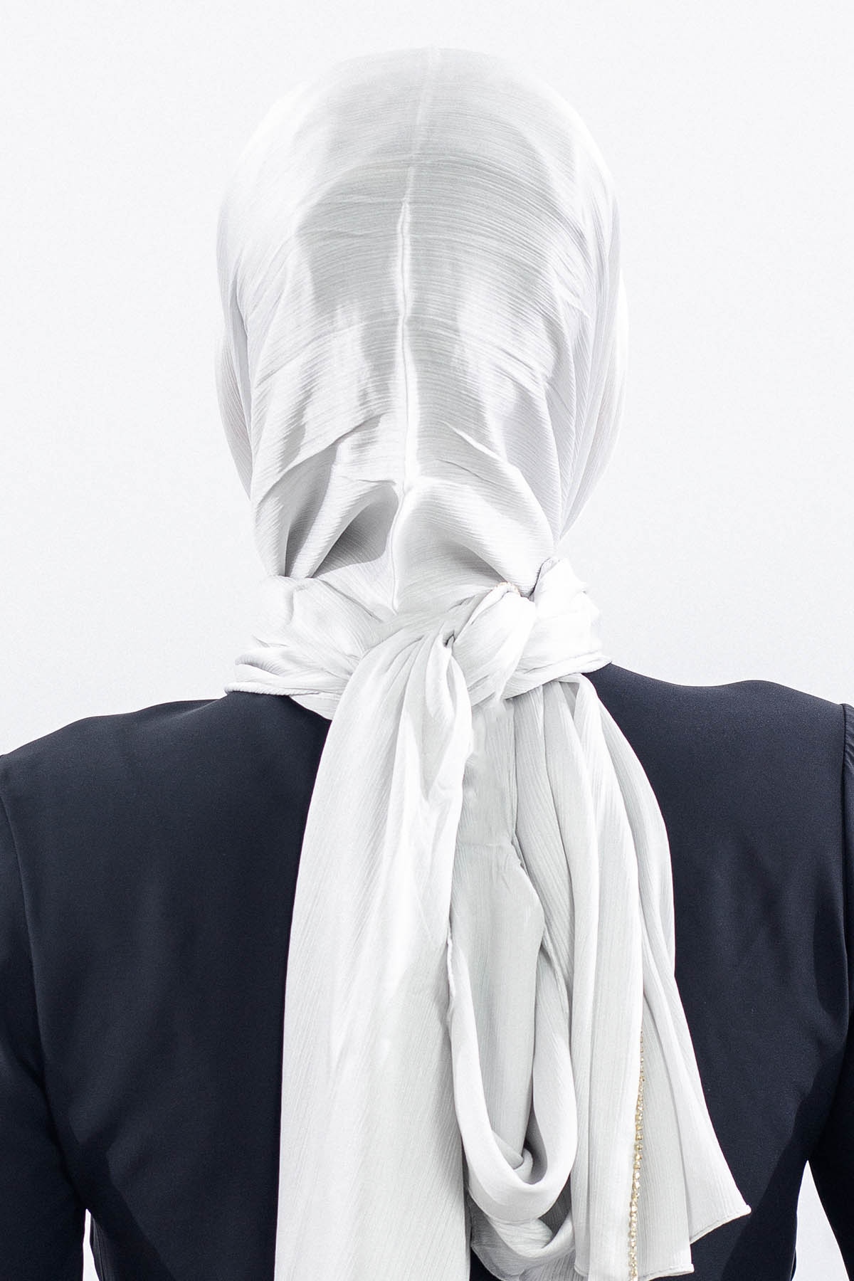 16862 Fv Taşli Brillant şal - Gri_gold - 4