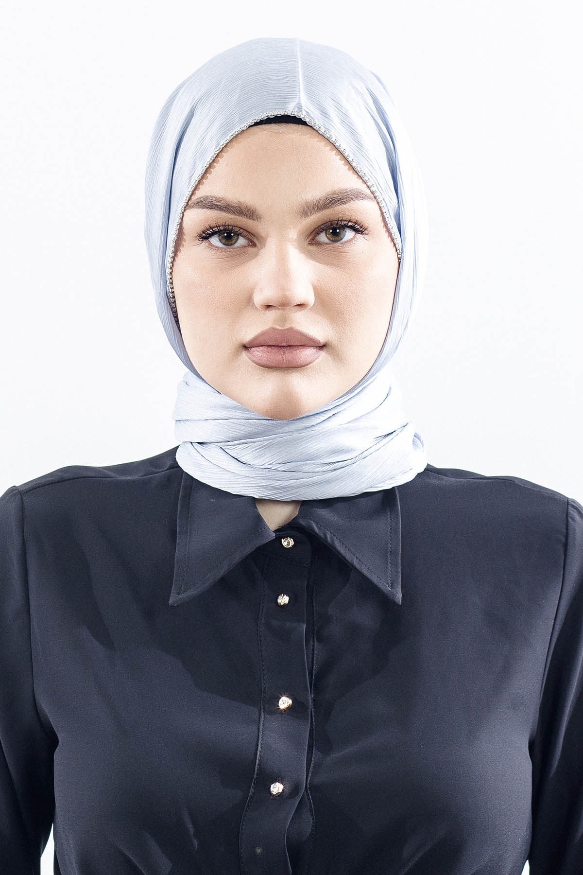 16862 Fv Taşli Brillant şal - Gumus - 1