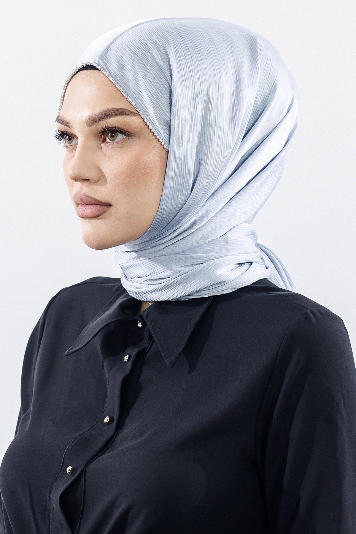 16862 Fv Taşli Brillant şal - Gumus - 2