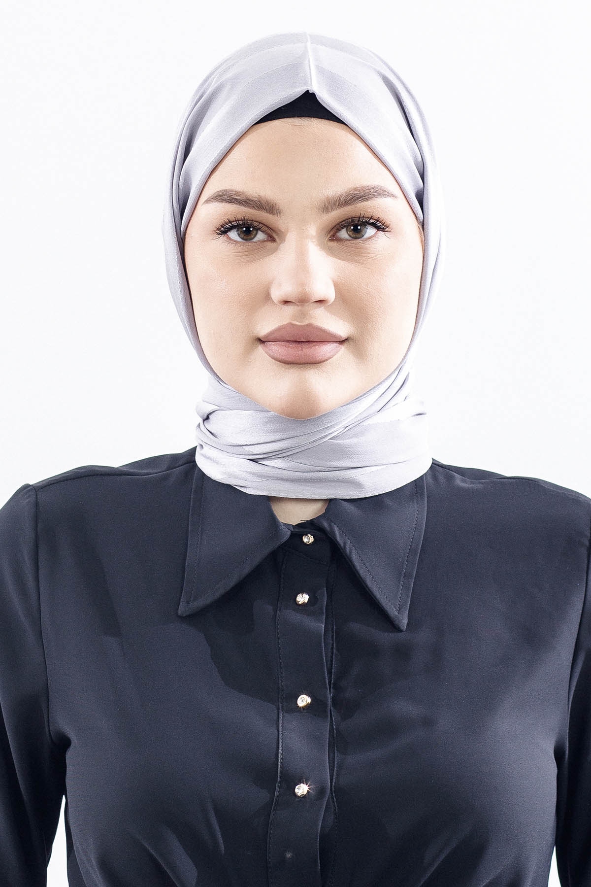 16862 Fv Taşli Brillant şal - K_gri - 1