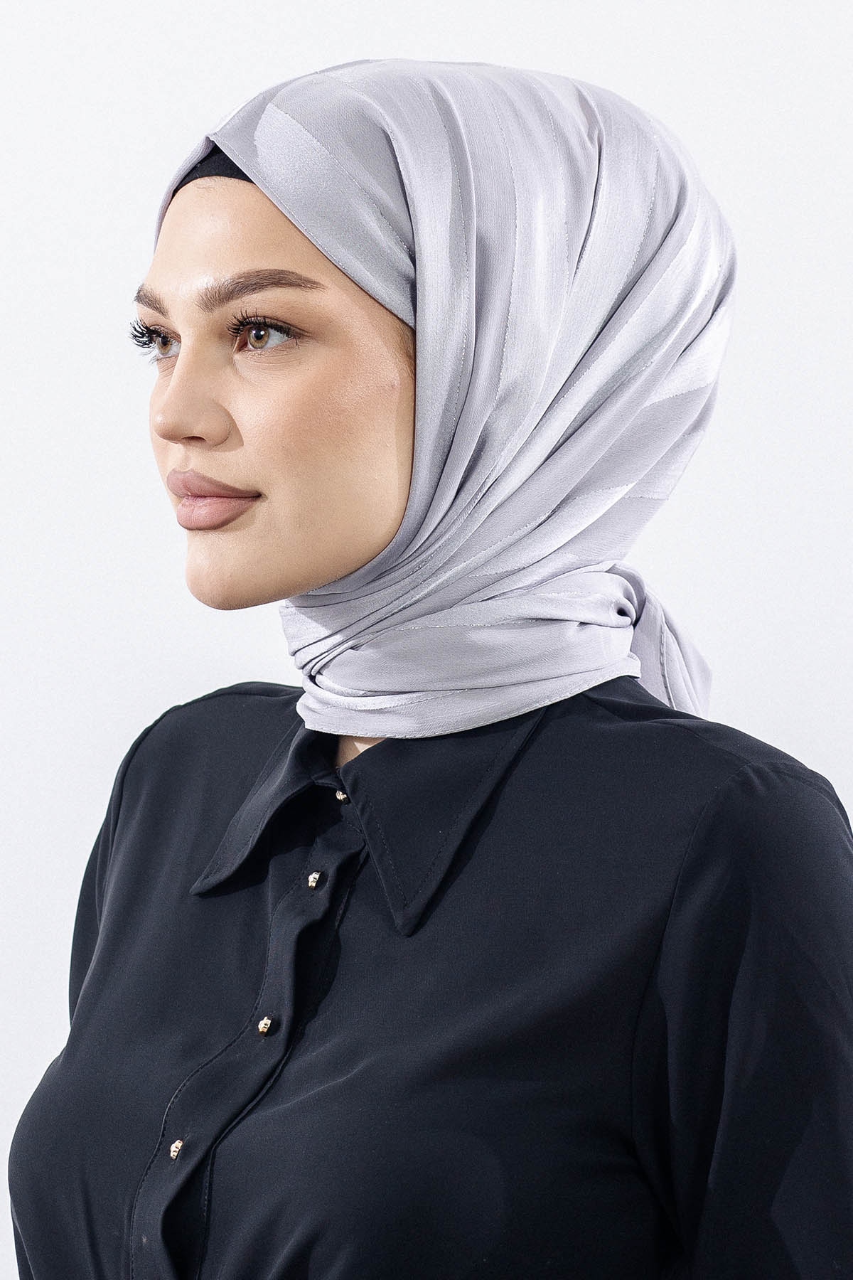 16862 Fv Taşli Brillant şal - K_gri - 2